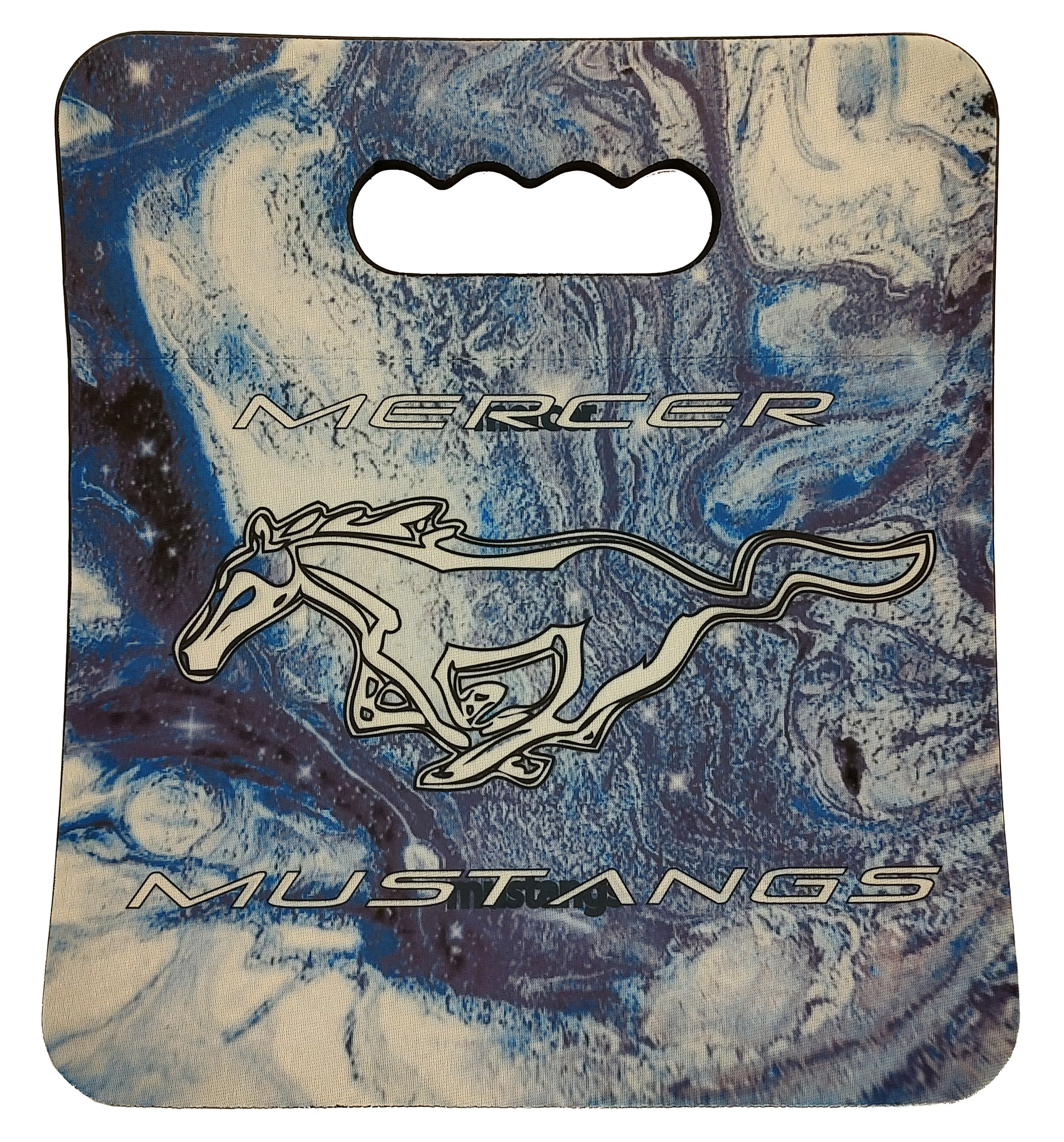 Mercer Mustangs Seat Pad, Ocean design