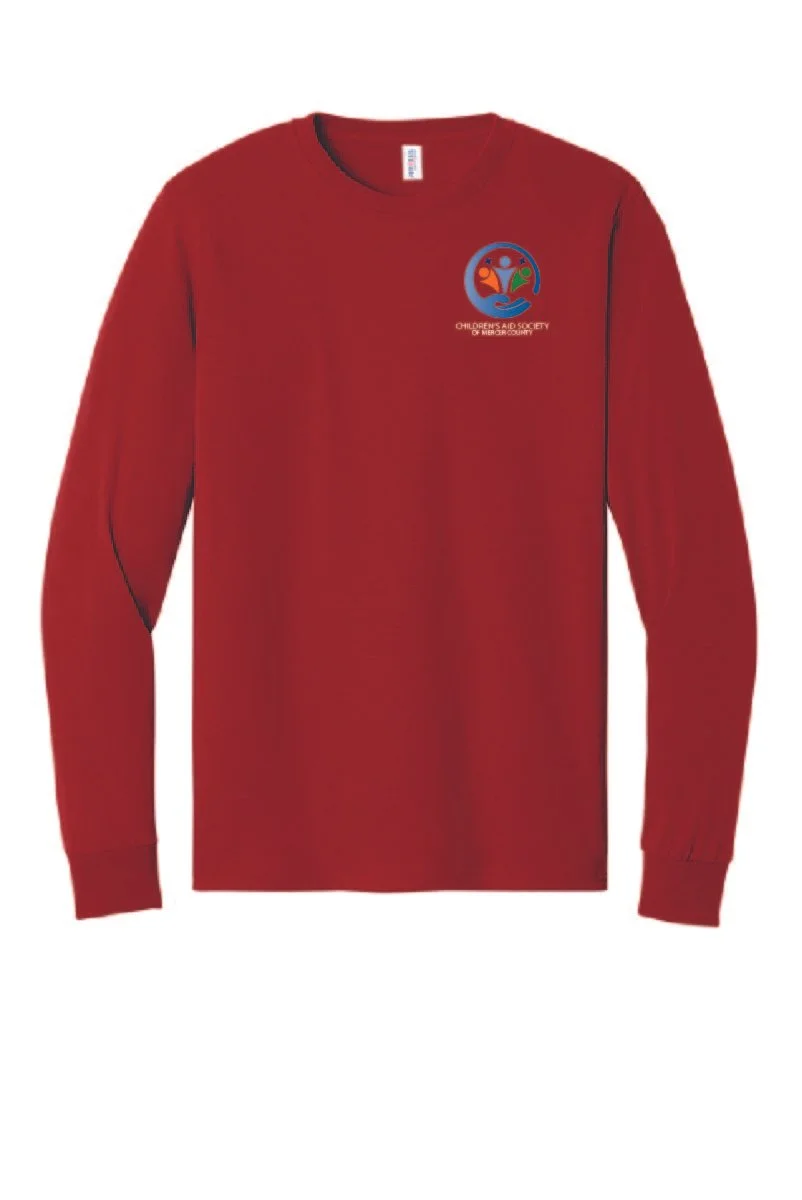True Red Jerzees® Dri-Power® 50/50 Cotton/Poly Long Sleeve T-Shirt #29LS