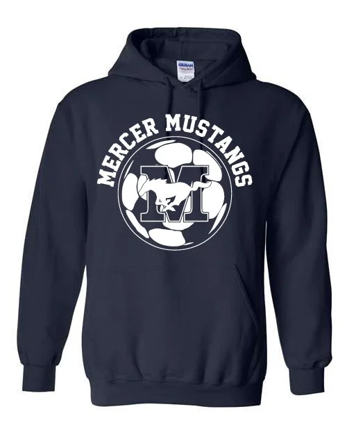 Navy Gildan Unisex Heavy Blend Hooded Sweatshirt #18500, D2