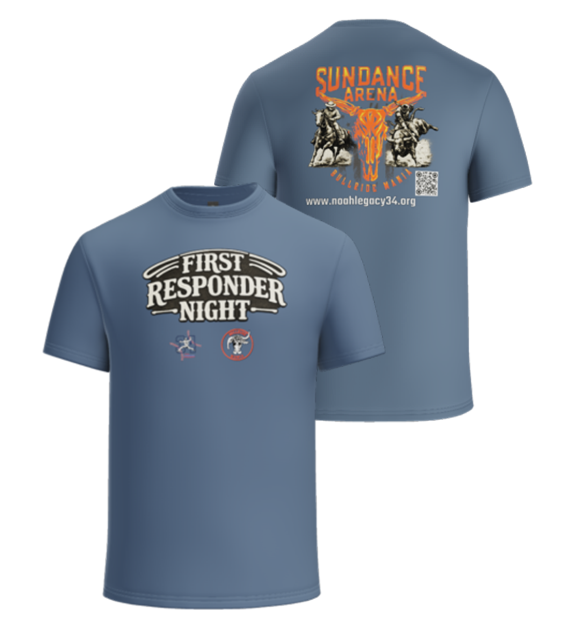 Indigo Blue Gildan Heavy Cotton 100% Cotton T-Shirt #5000, First Responders