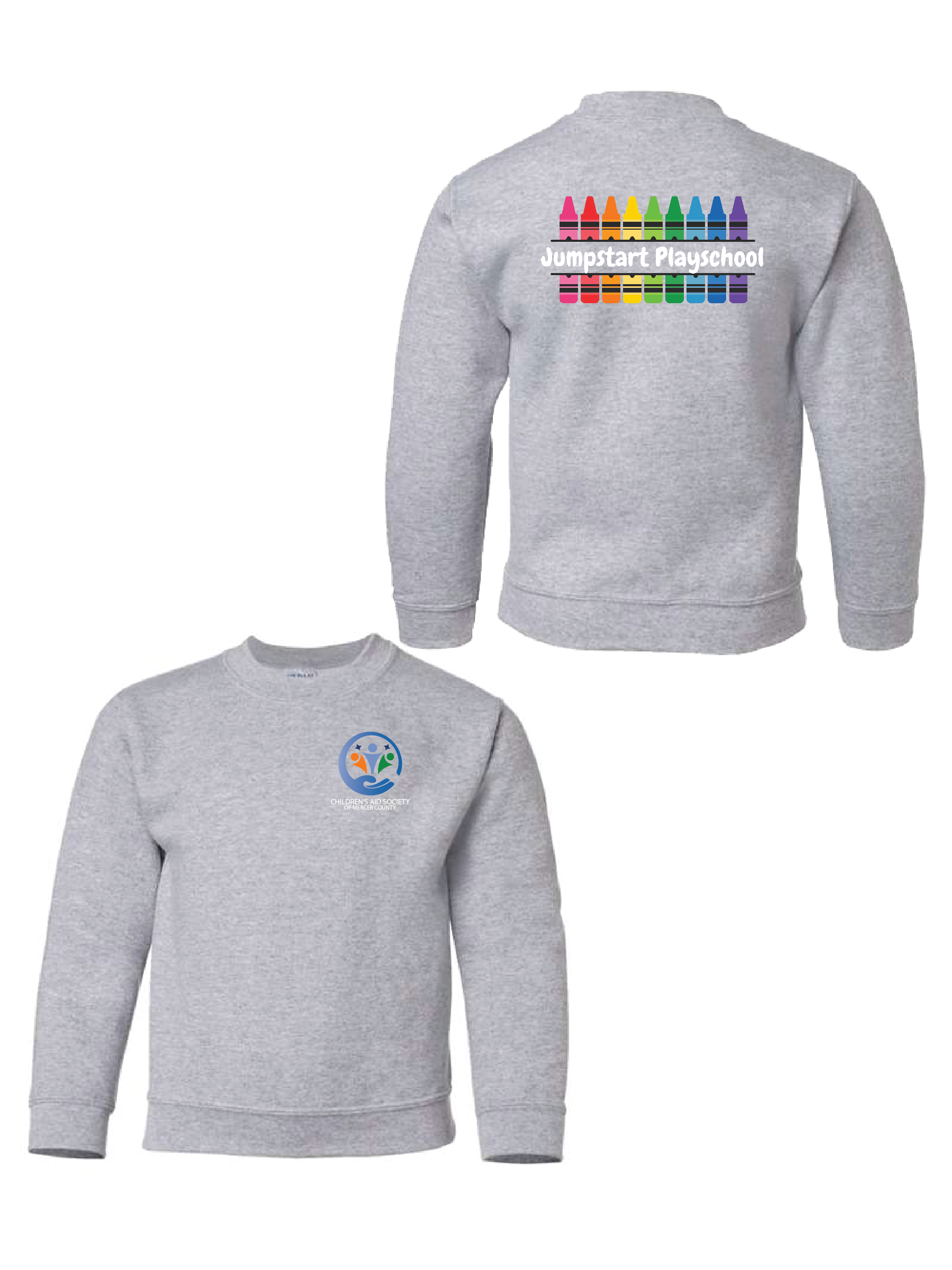 Sport Grey Gildan Youth Heavy Blend Crewneck Sweatshirt #18000B