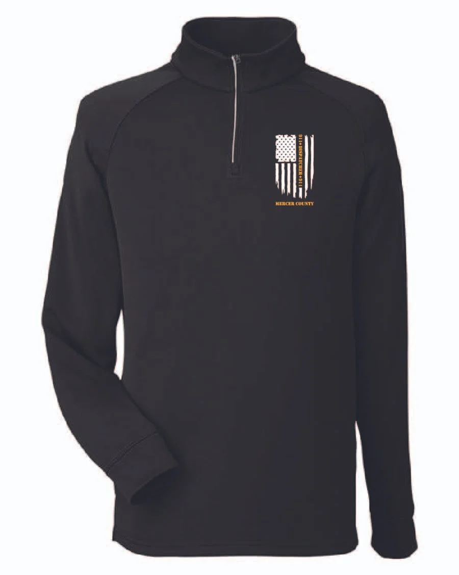 Black CORE365 Fusion ChromaSoft Fleece 1/4-Zip Pullover #CE801