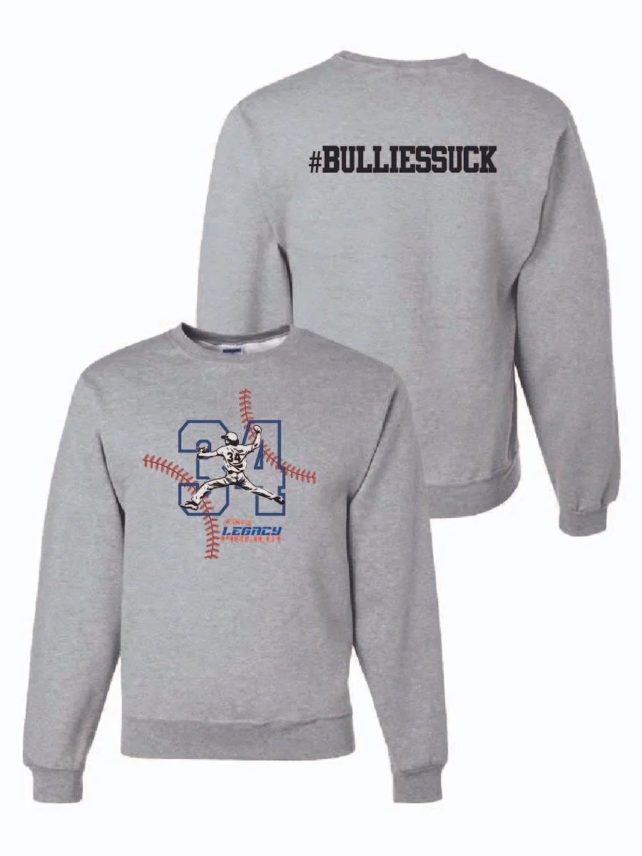 Jerzees NuBlend Crewneck Sweatshirt #562MR-BR, Legacy Player Stitches