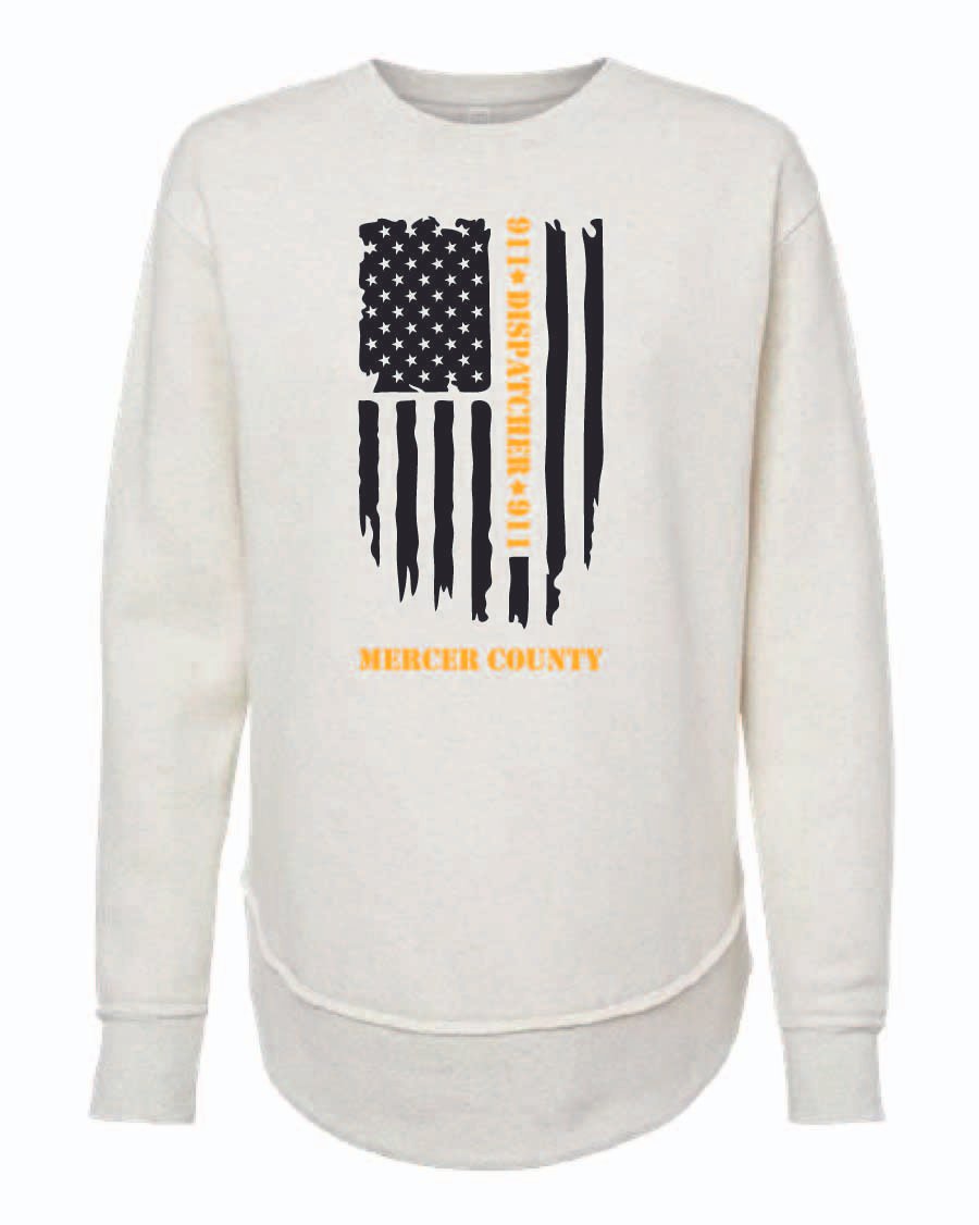 Natural Heather LAT Women's Weekend Fleece Crewneck Sweatshirt #3525