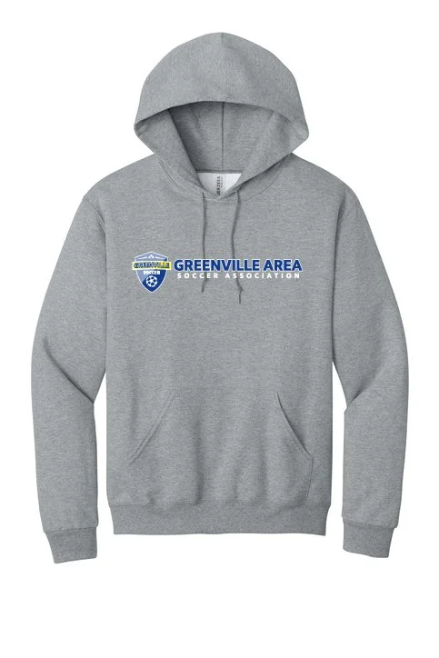Athletic Heather Jerzees NuBlend Hooded Sweatshirt #996M-Y, D1