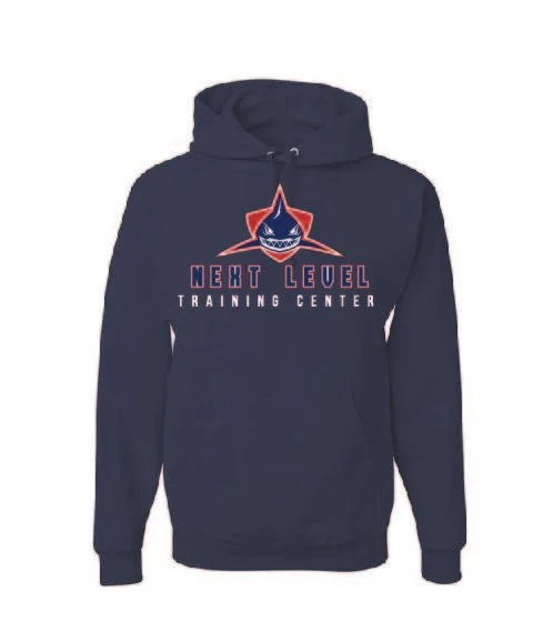 J. Navy Jerzees NuBlend Hooded Sweatshirt #996M, D3
