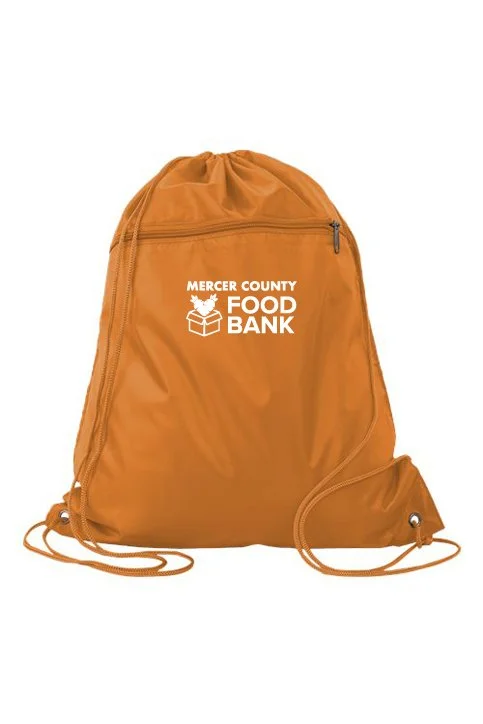 Orange Q-Tees Polyester Drawstring Backpack #Q135200