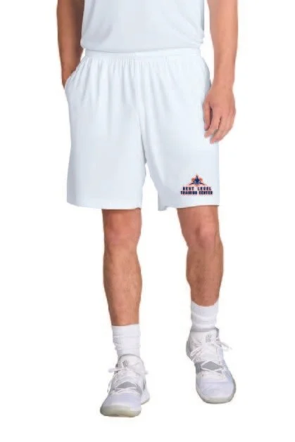 White Sport-Tek Posicharge Competitor 7" Pocket Shorts #ST349P, D2