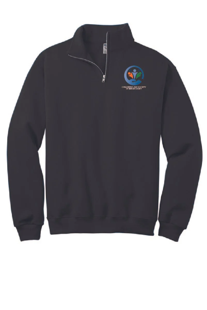 Black Jerzees® NuBlend® 1/4-Zip Cadet Collar Sweatshirt #995M