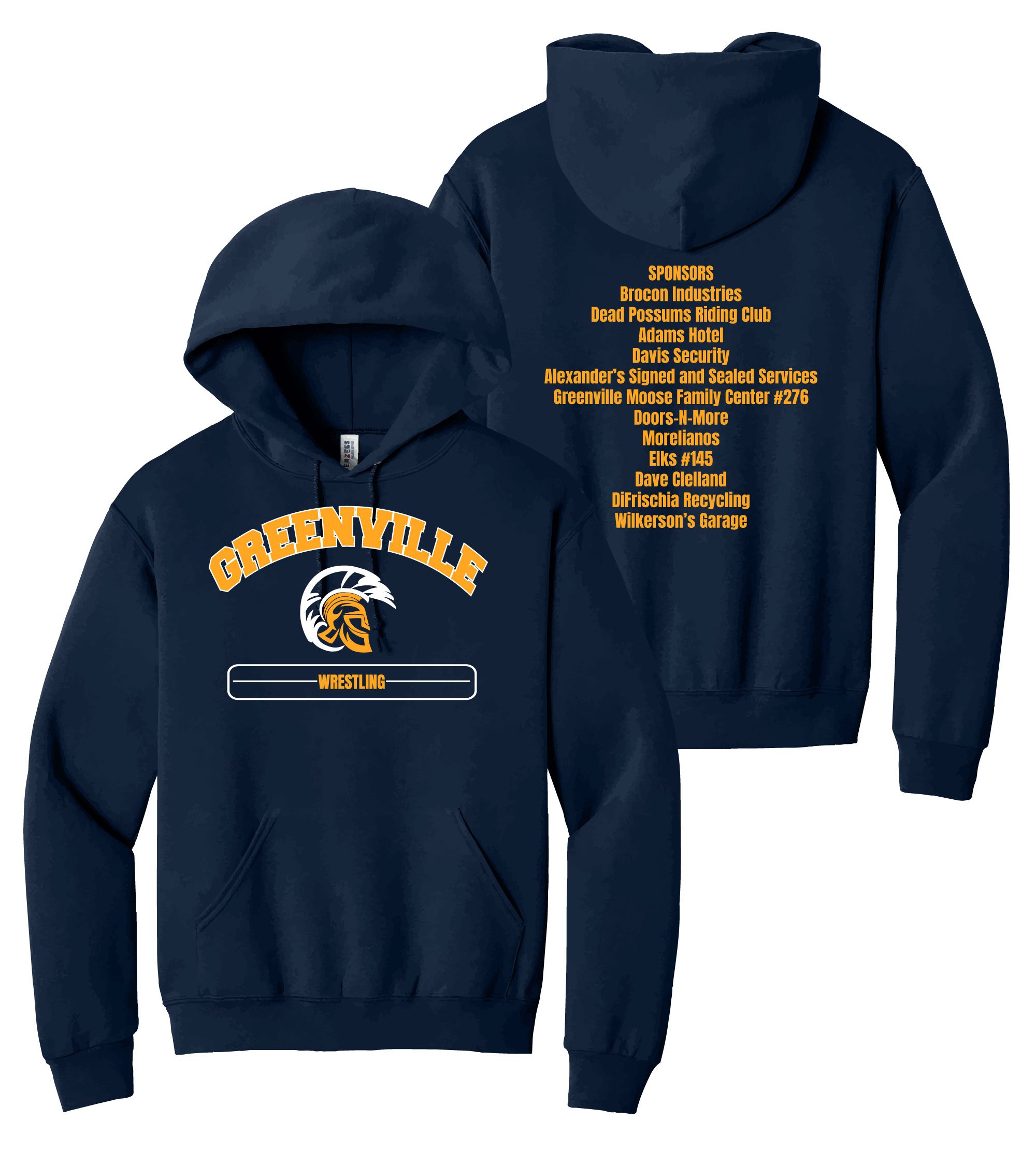 J. Navy Jerzees NuBlend Pullover Hooded Sweatshirt #996M-Y