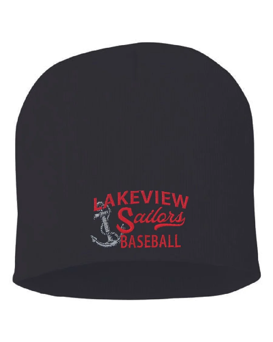 Black Sportsman 8" Beanie #SP08