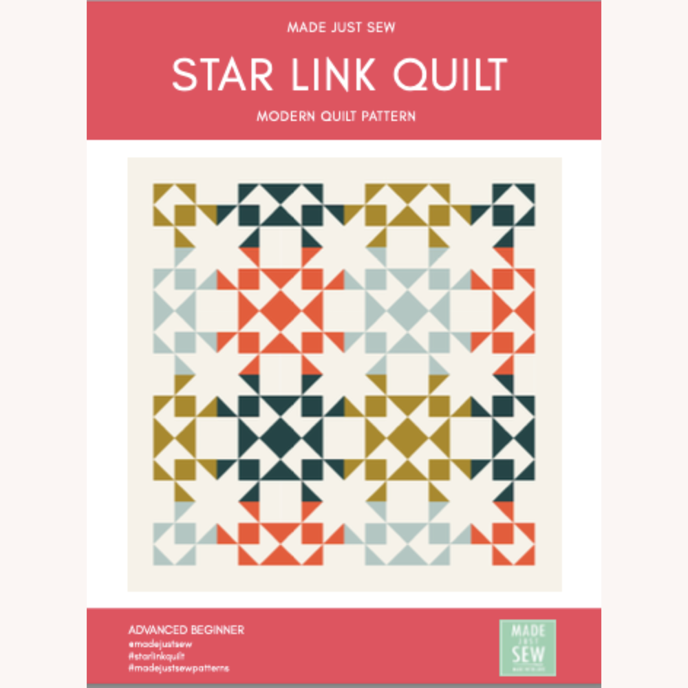 Star Link Quilt Pattern - PDF Instant Download.