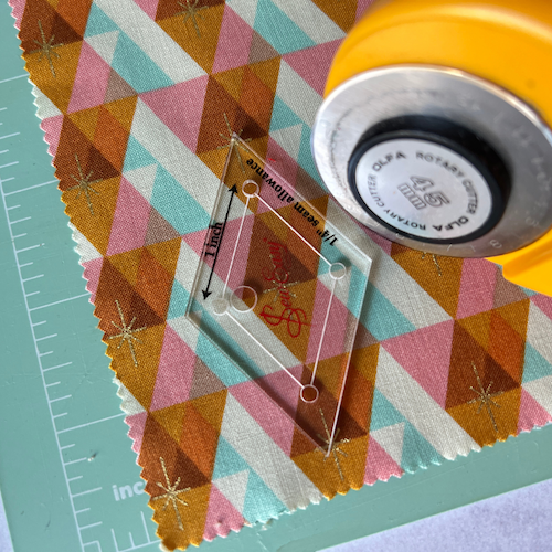 3. Use a rotary cutter to cut out diamond