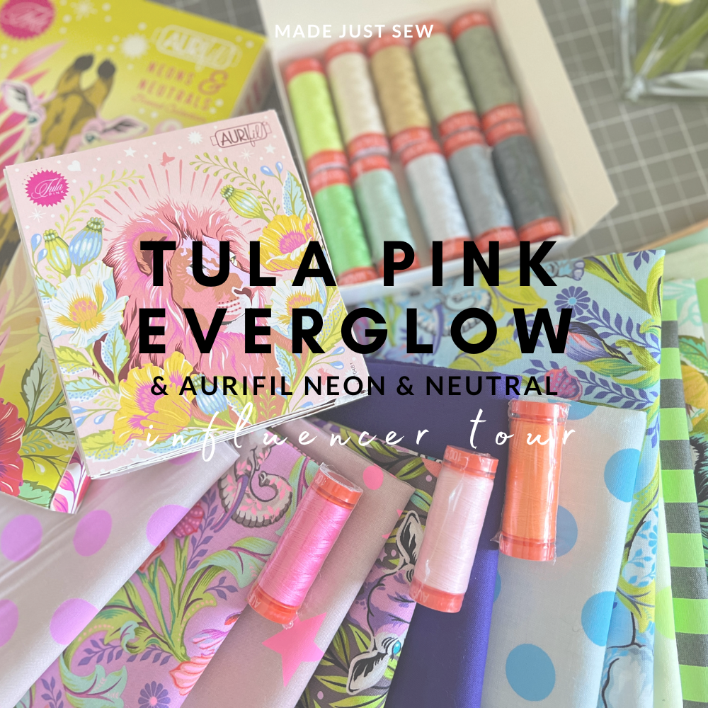 Tula Pink Everglow &amp; Aurifil Neon &amp; Neutral Influencer Tour
