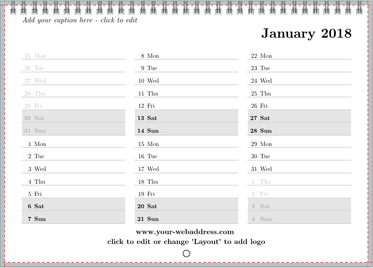 Memo layout