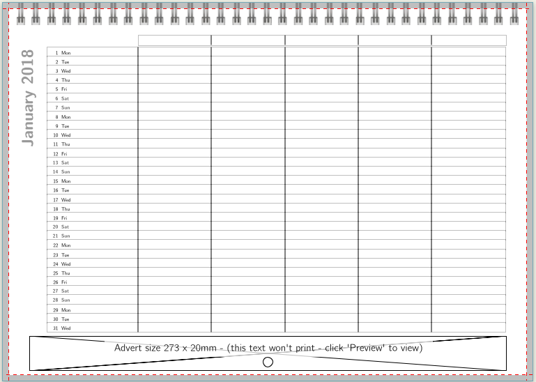 Planner layout