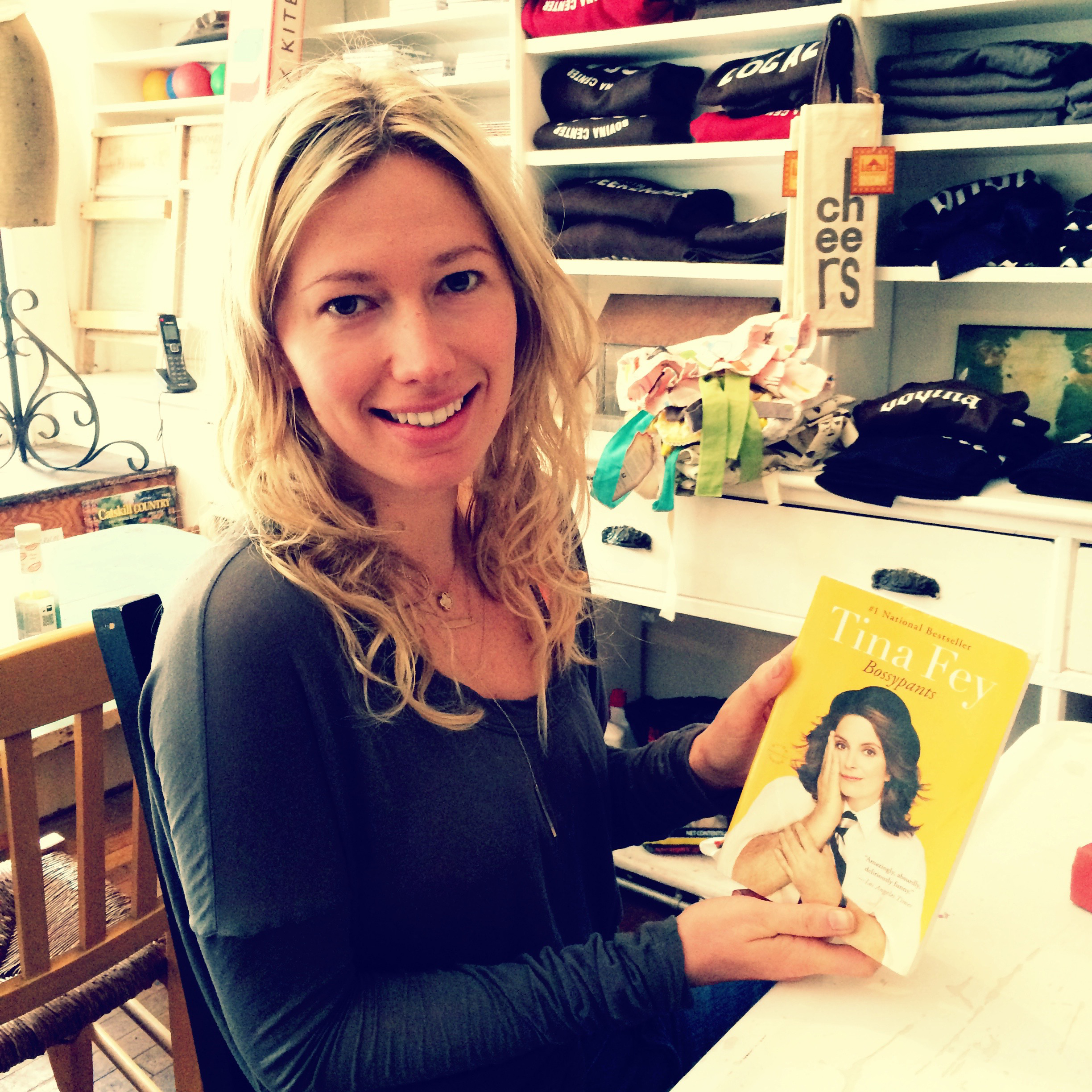 Sara Mae Elbert with Tina Fey's BOSSY PANTS (Hachette, 2011)