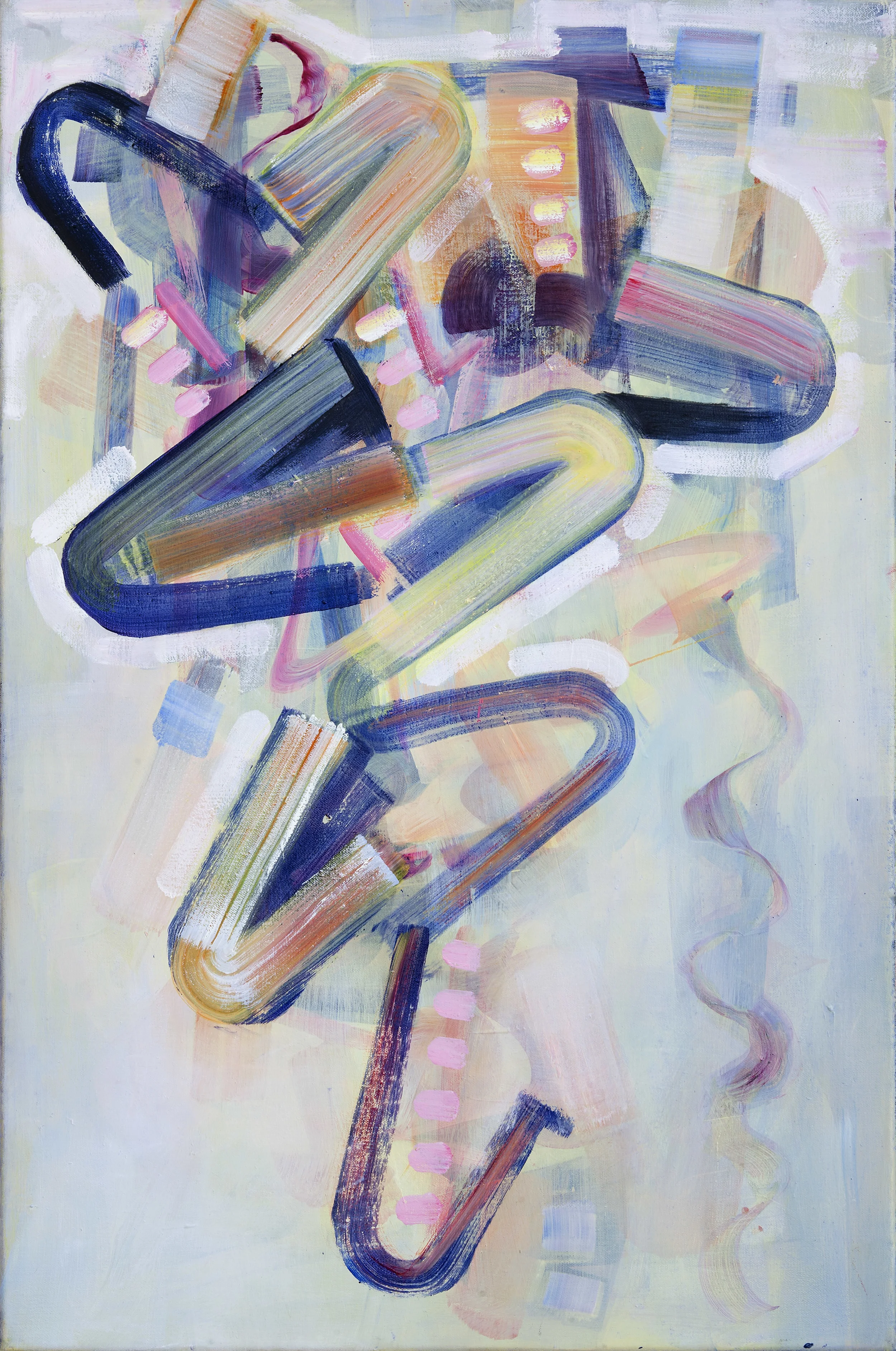Lights, oil on linen, 55cm x 37cm, 2013