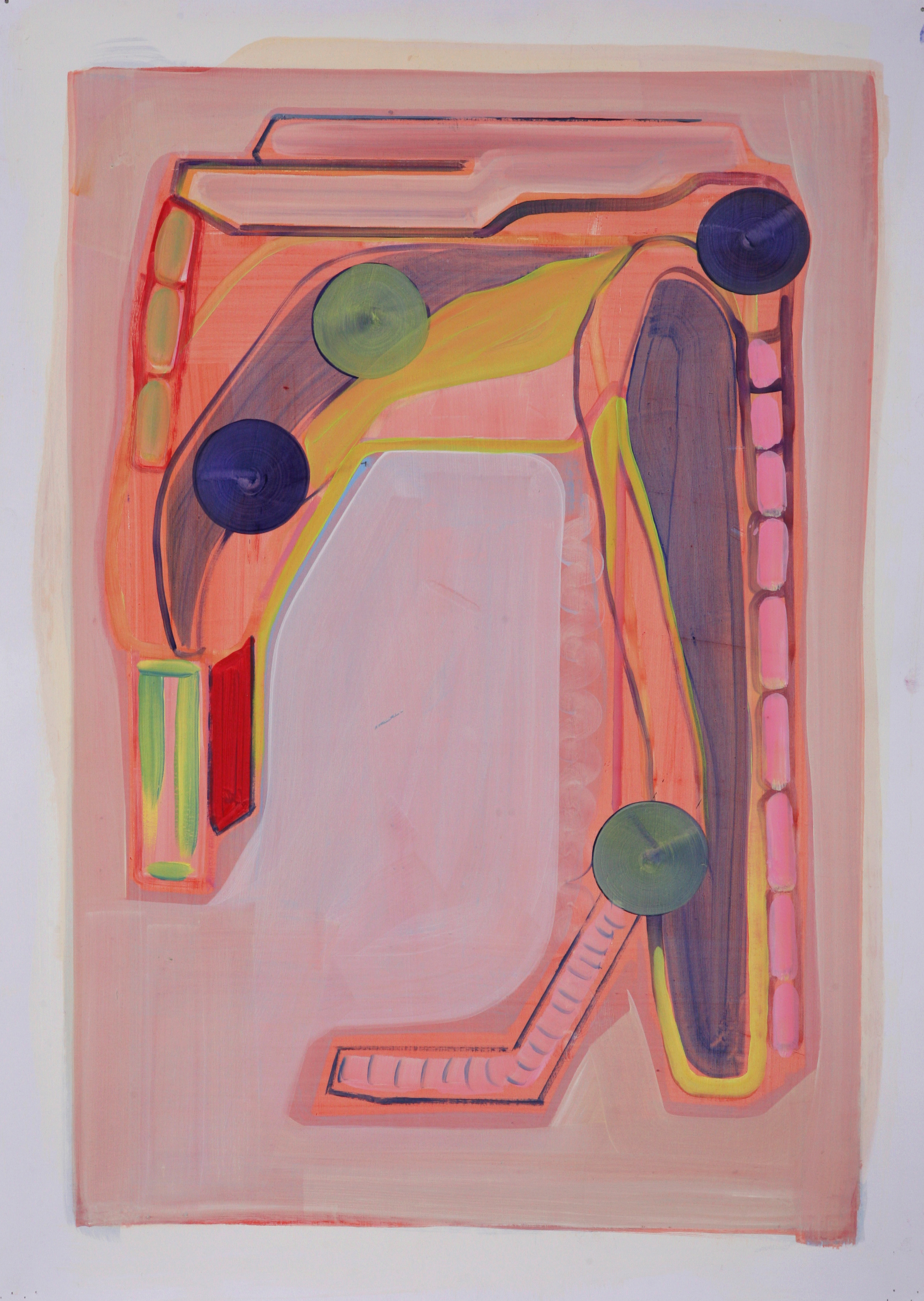  Untitled (hanging), 2013, oil on paper, 59cm x 42cm 