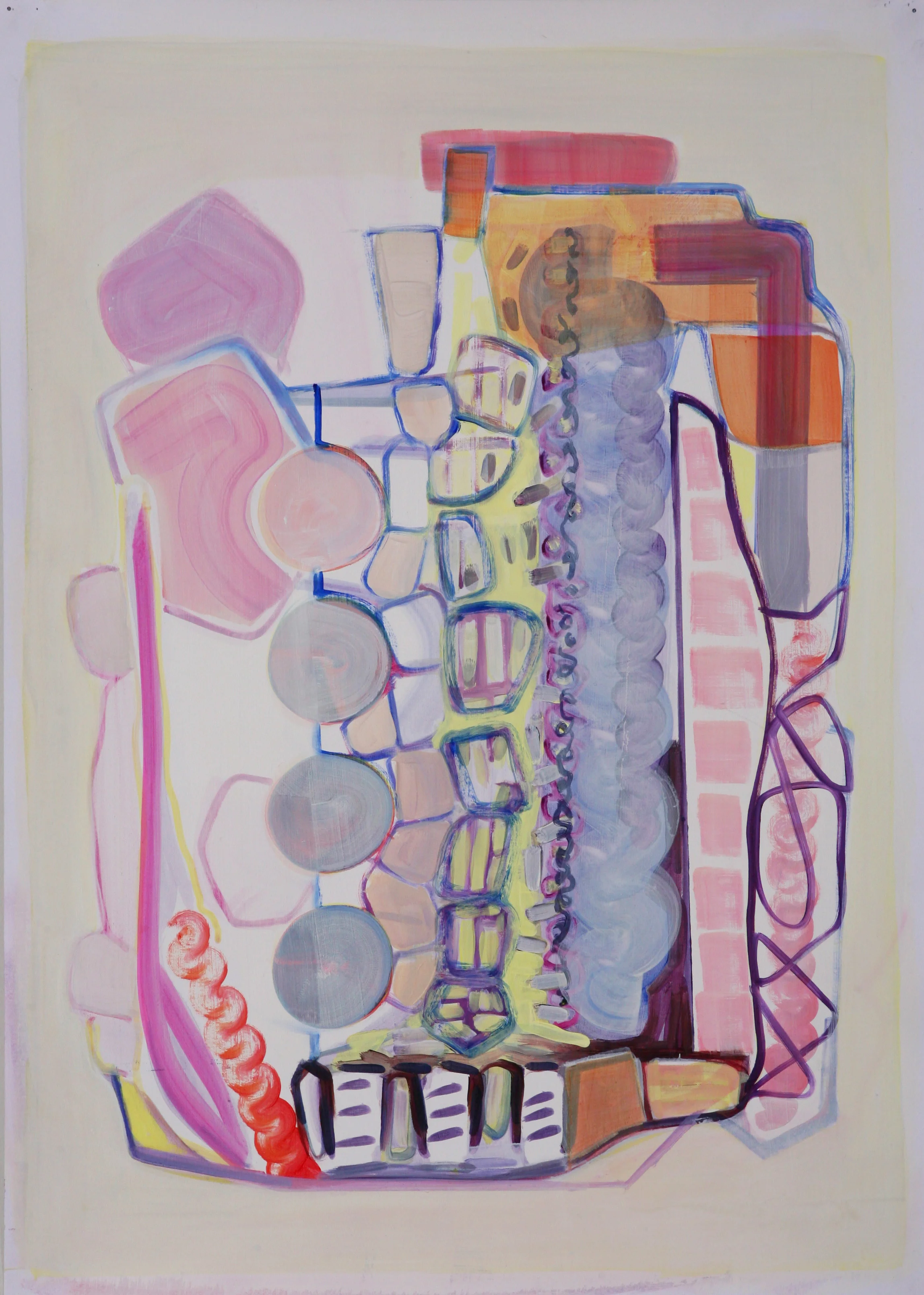 Untitled (blob), 2013, oil on paper, 59cm x 42cm