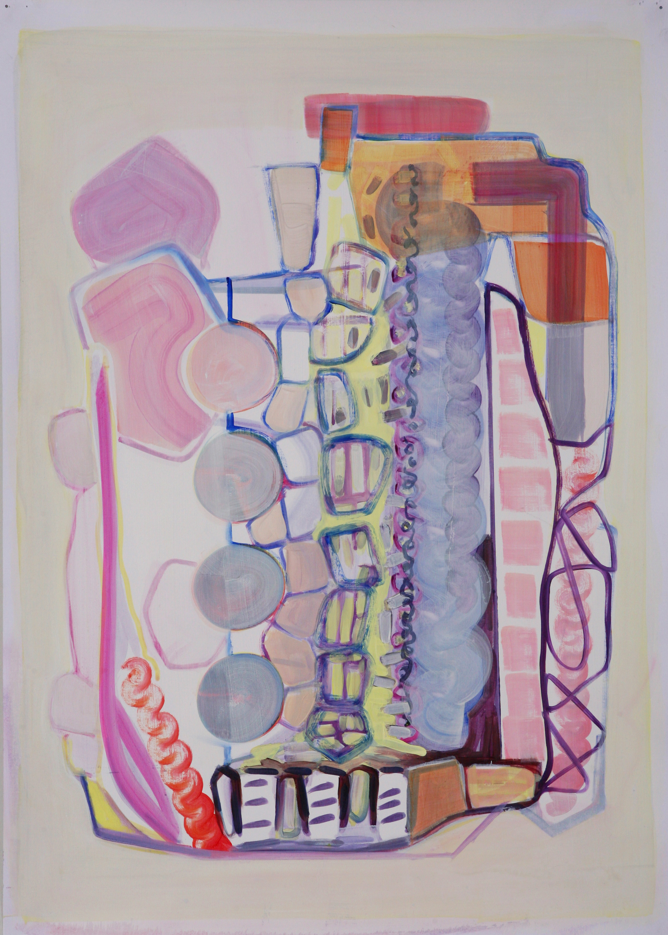  Untitled (blob), 2013, oil on paper, 59cm x 42cm 