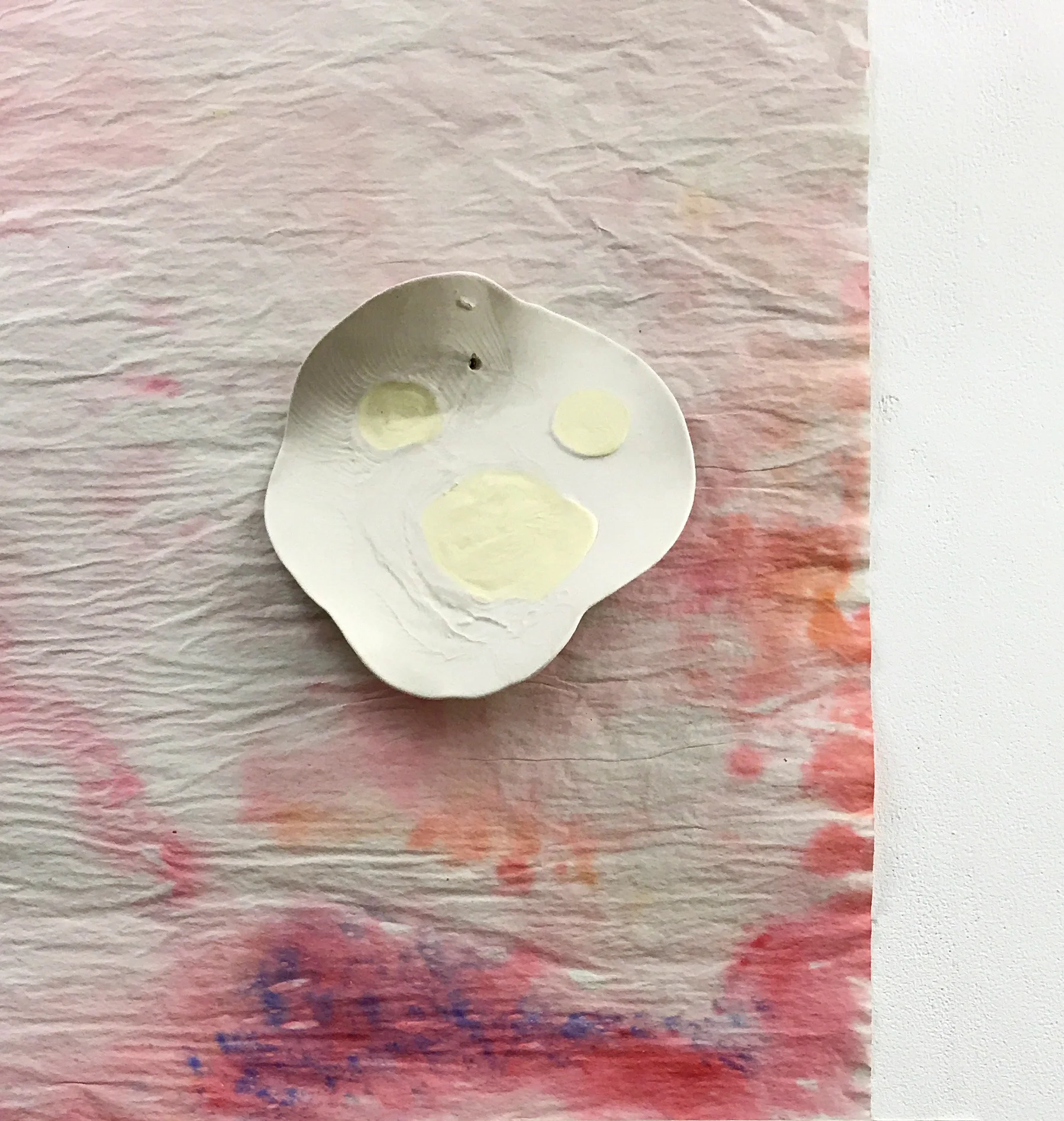 Paper, watercolour, unglazed porcelain, 2018