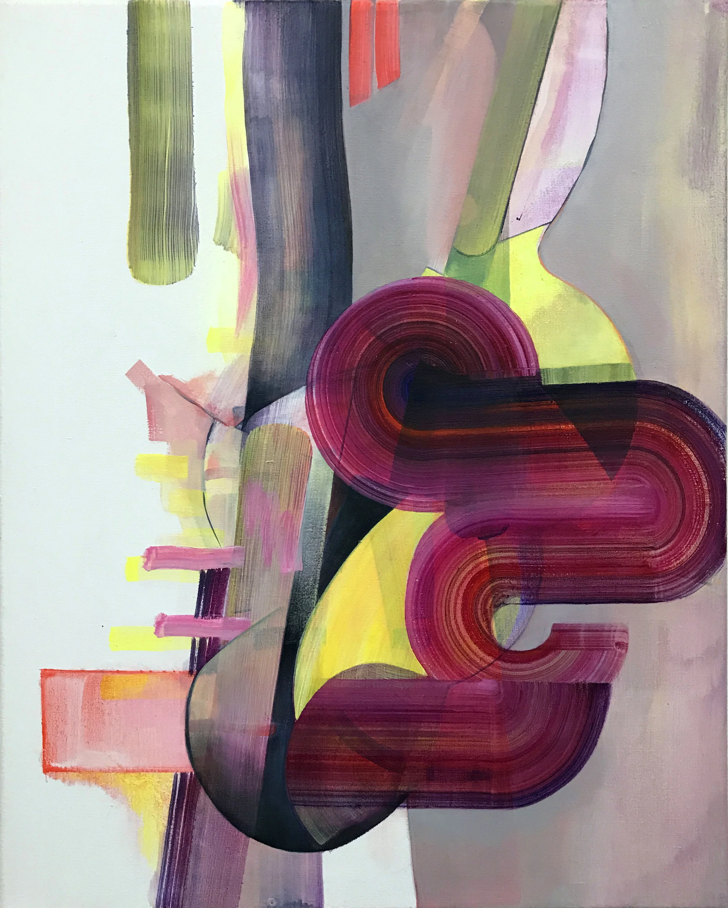  Rollercoaster, oil on linen, 59cm x 42cm, 2020 