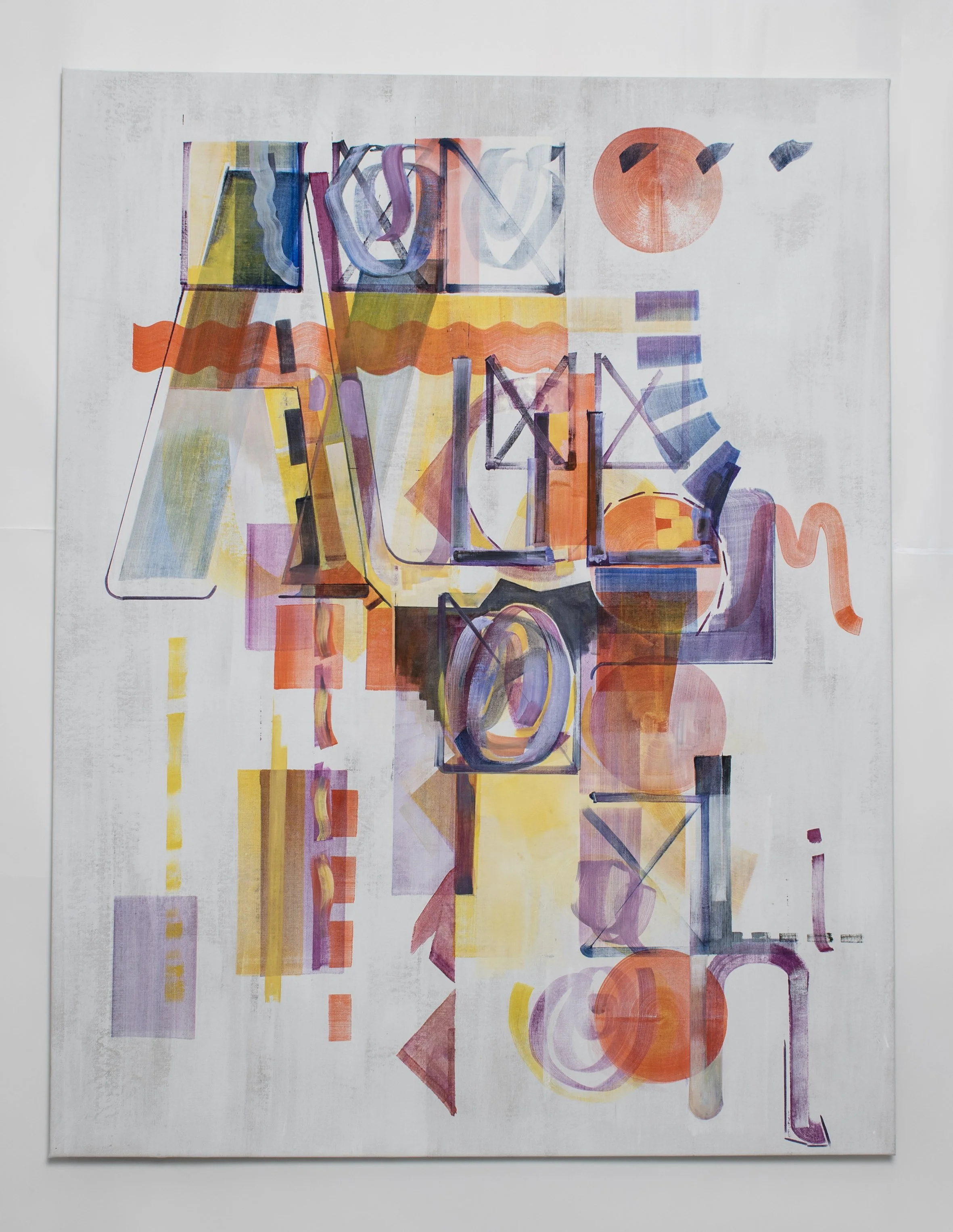  Things spreading thinly, oil on linen, 129cm x 120cm, 2025 