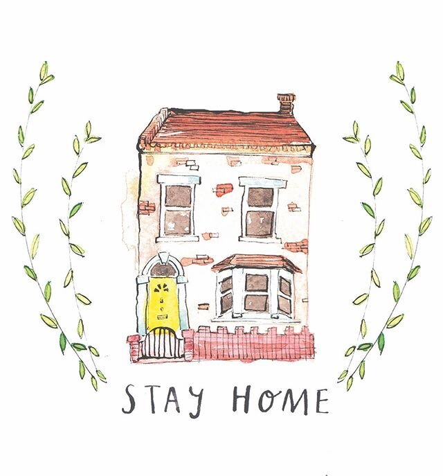 #stayhome #staysafe 🌈
#illustration #watercolour #painting #bookillustration #childrensillustration #family #mannersbeginatbreakfast #home #londonhomes