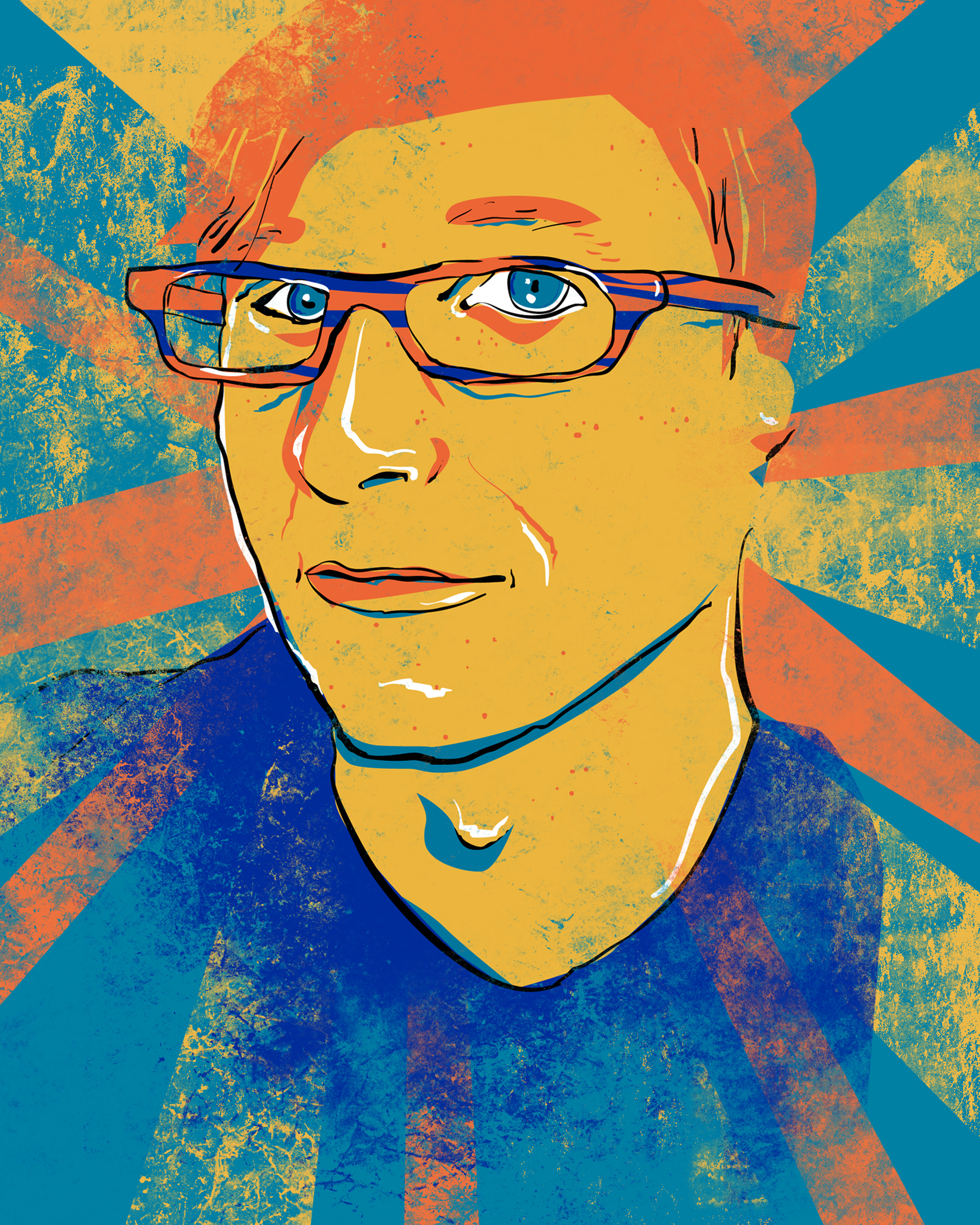 Caricature by Leah Felicity Budin.