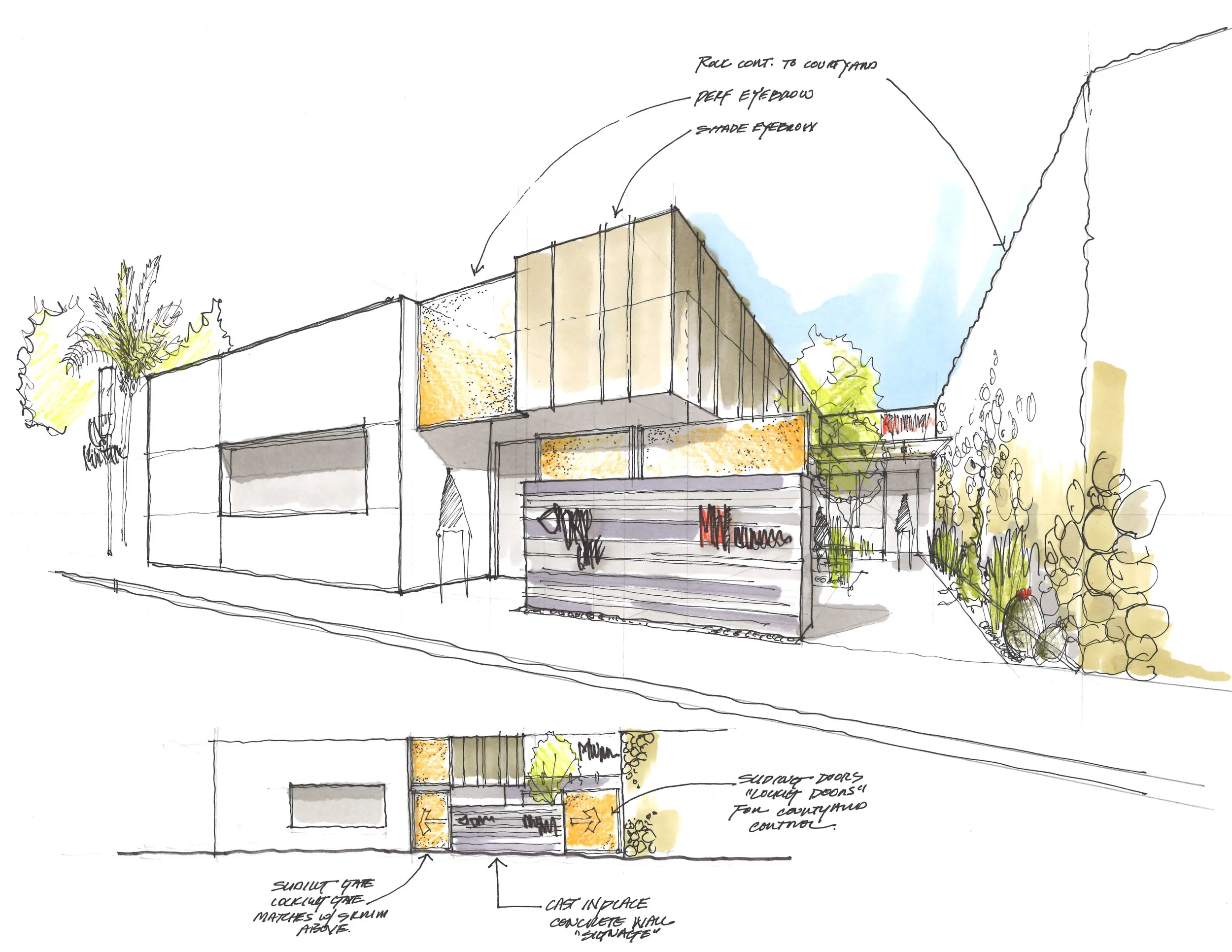MW Offices - Entry Perspective/Elevation