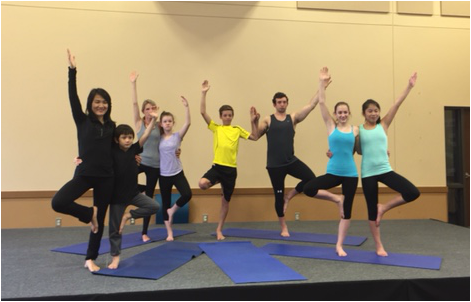 Tree Pose, Vrksasana, with Partner