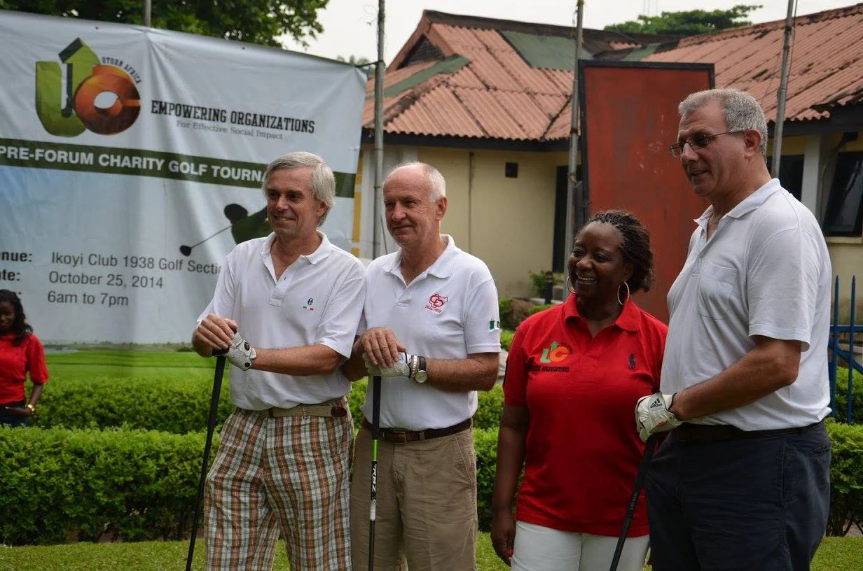 Kick off Team Fun kick off at the Uturn Africa Charity Golf Tournament.