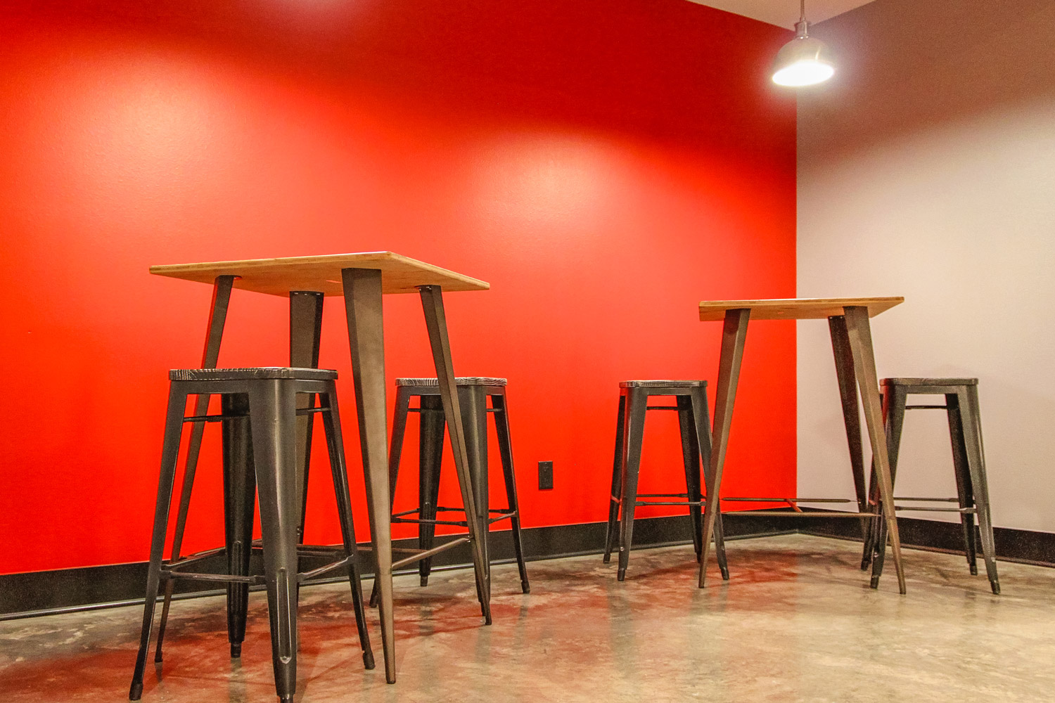red wall color basement bar designs