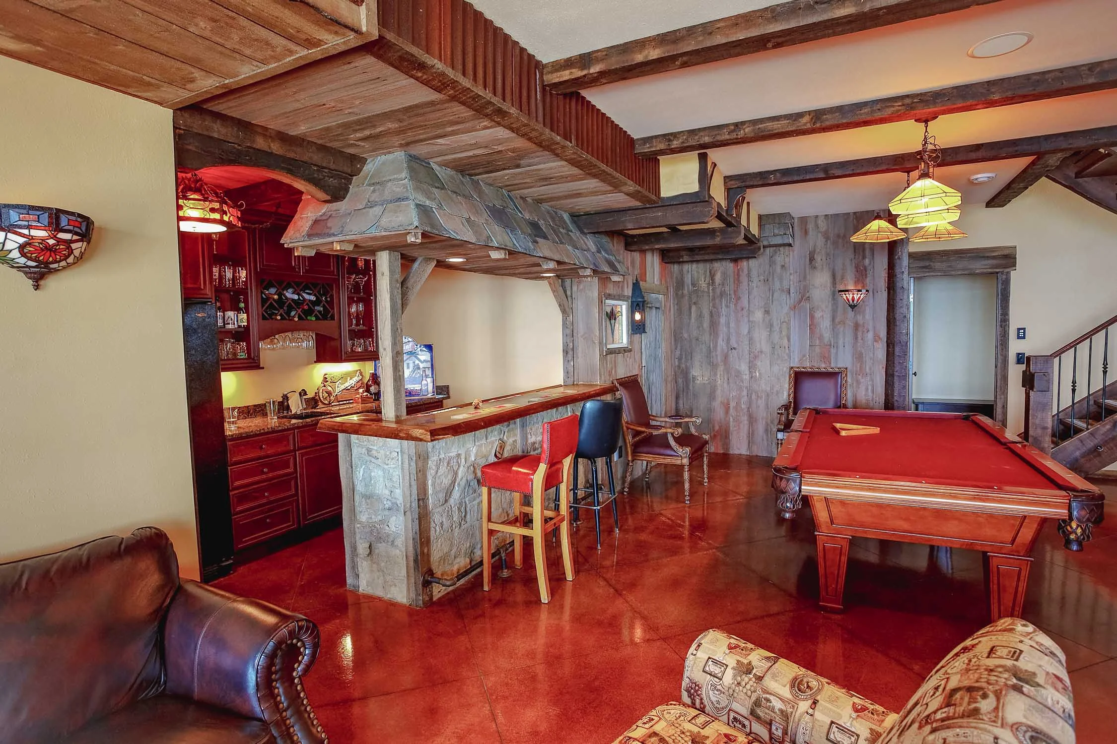 Considering A Garage Conversion Try A Stained Concrete Floor
