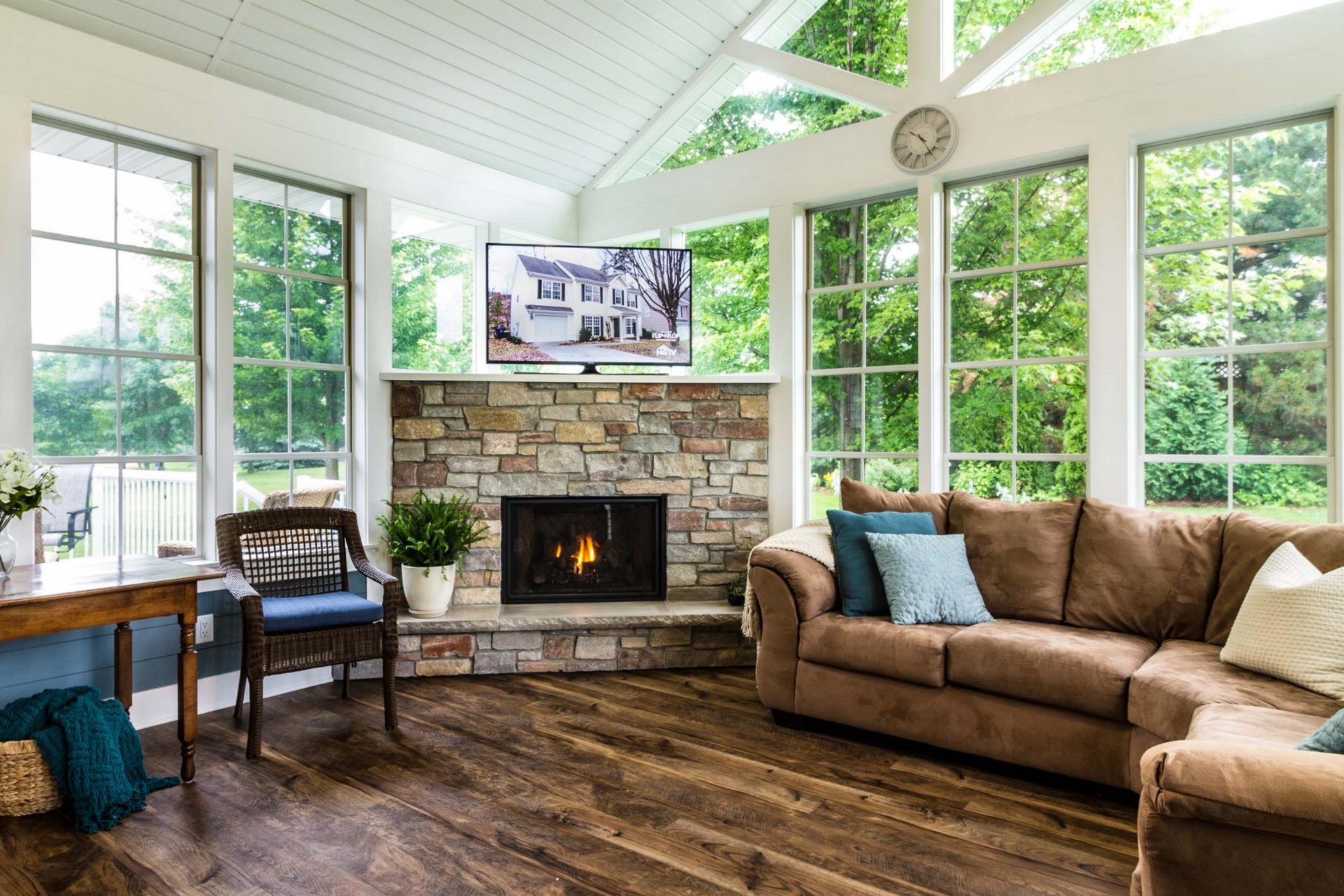 Enclosed Side Porch Door In Living Room