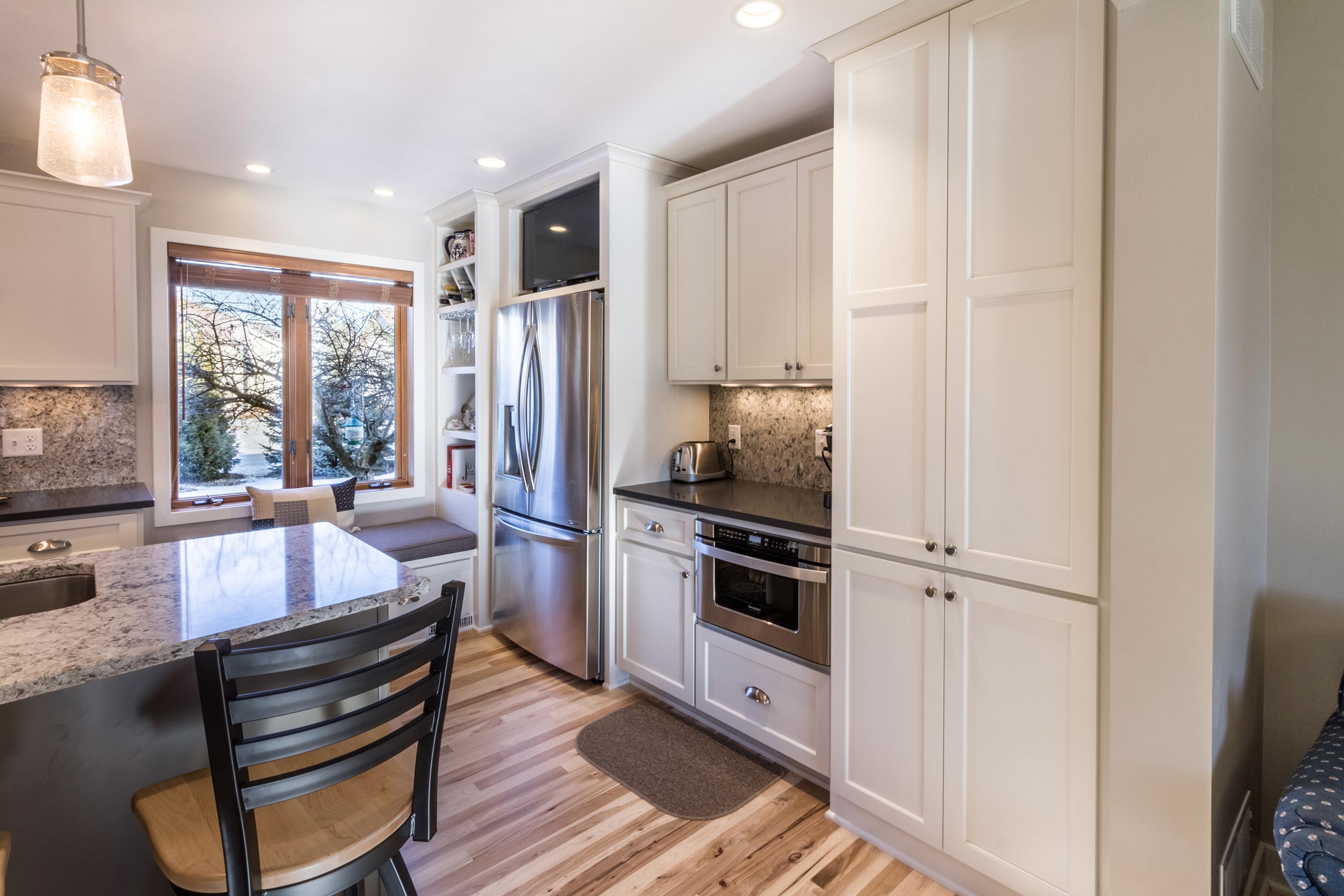 kitchen pantry design under stairwell