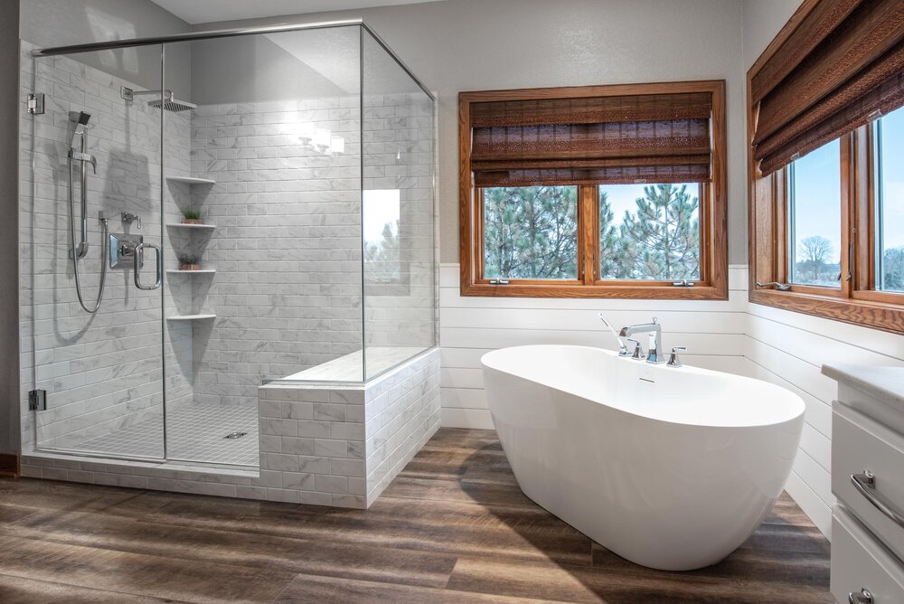 Remodeling Fantastic Bathroom Layout And Design Features Degnan Build Remodel - Bathroom Layout With Freestanding Tub