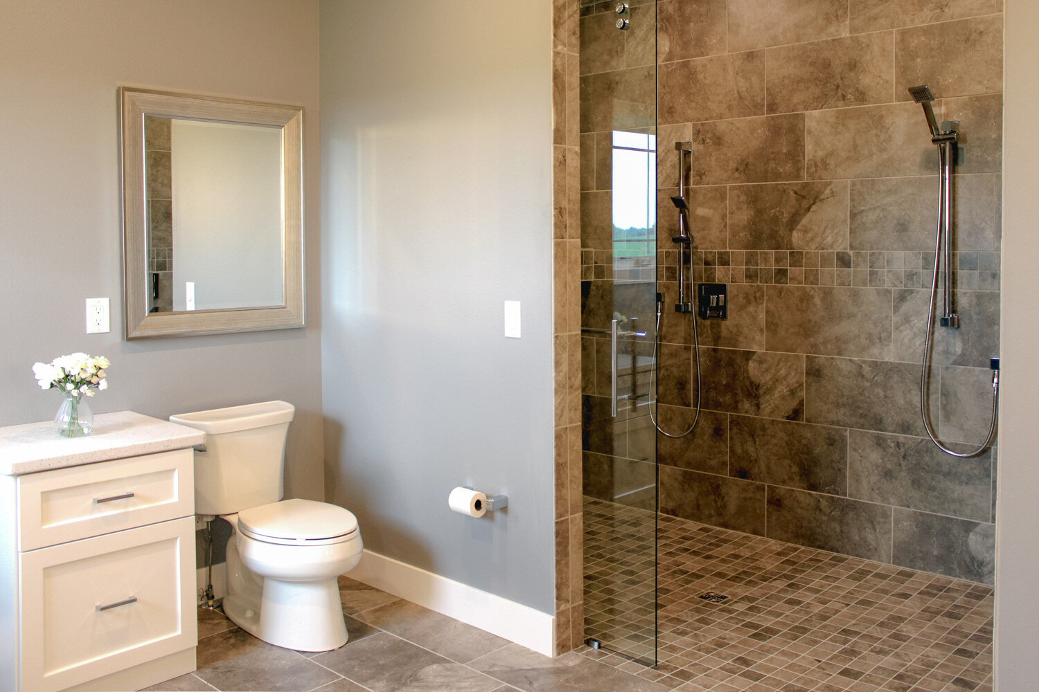 Fiberglass Prefab Shower Stalls Vs, Tiled Showers Photos