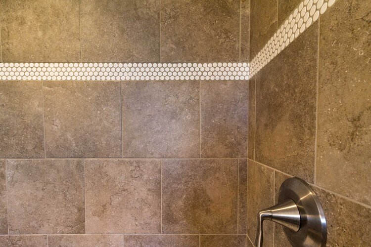 Large Format Tile In A Bathroom Remodel, Large Format Tile Shower Floor Layout