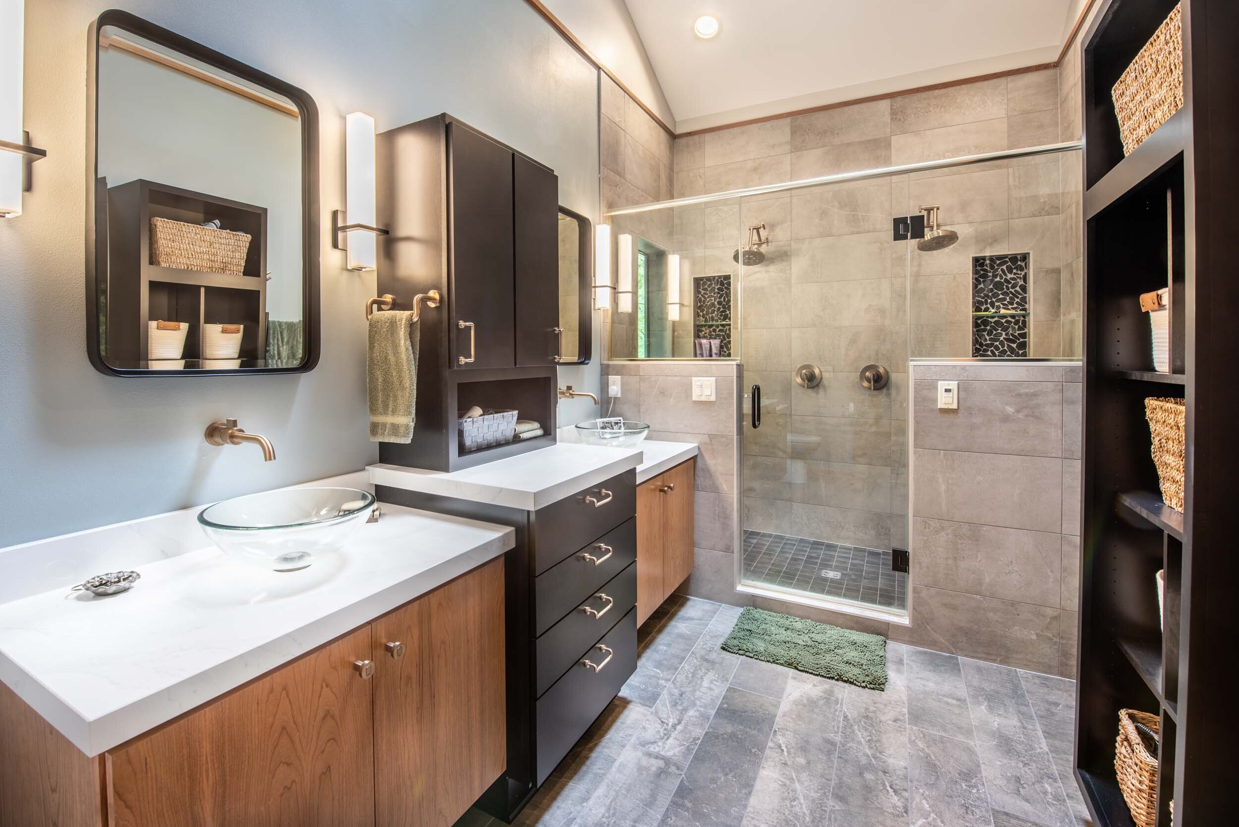 Powder Room, Guest and Master Bathroom Remodeling in Madison, Wis. — Degnan Design-Build-Remodel