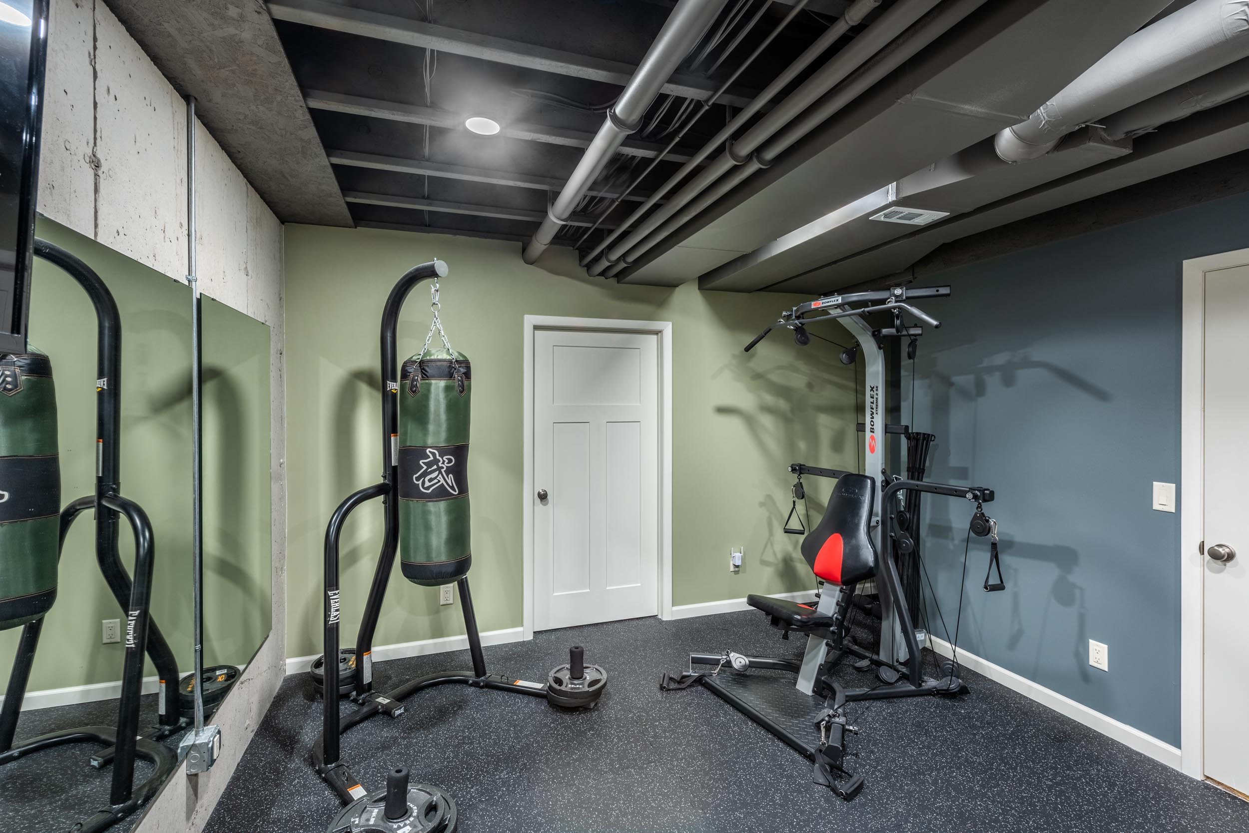 A Remodeled Finished Basement and Exercise Room — Degnan  Design-Build-Remodel