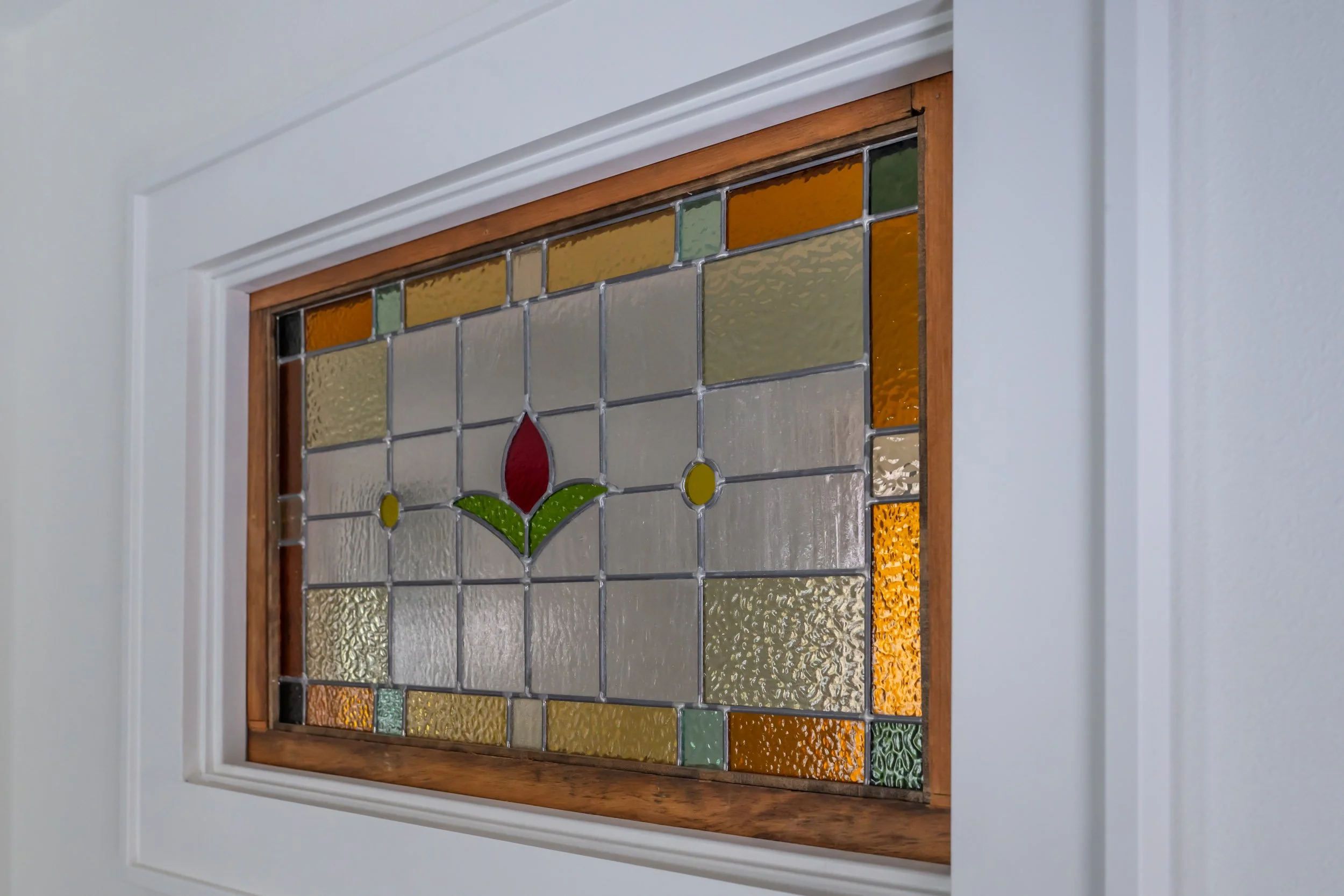 The original stained featured in this bungalow master suite renovation.