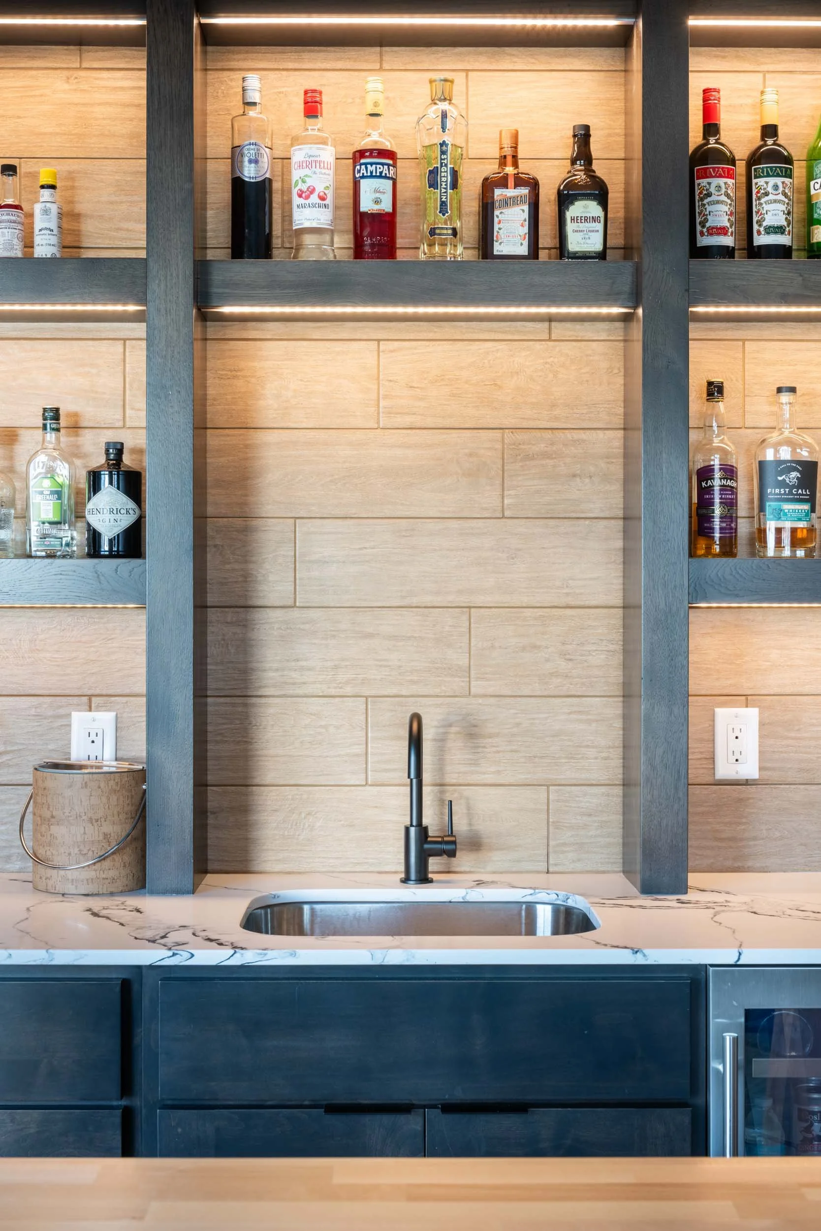 Wood Look Porcelain Tile Backsplash