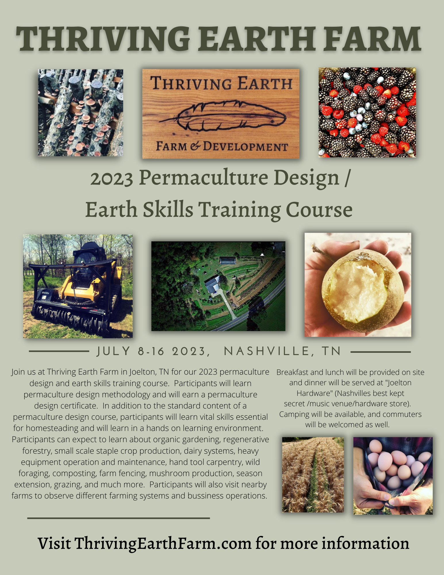 2023 Permaculture Design/Earth Skills Training Course