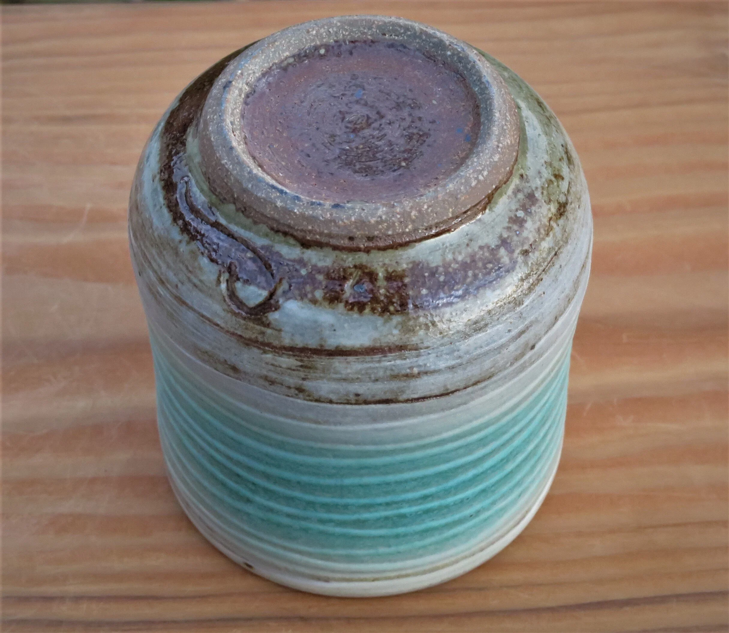 Teacup with turq & slip-lines-4.JPG