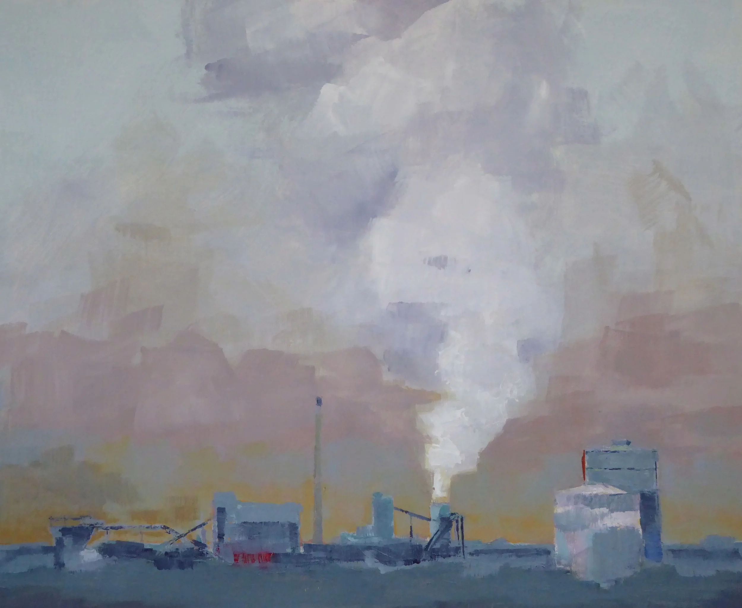   Port Talbot Steelworks from the south &nbsp; Acrylic on canvas &nbsp;60 x 50 cm &nbsp;2015 