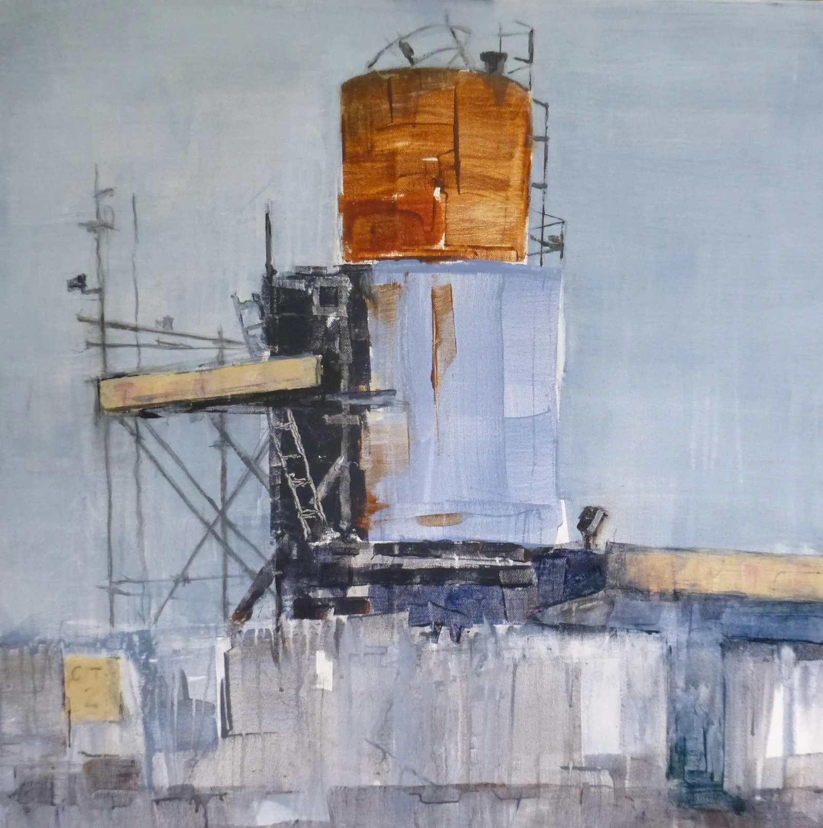 Talbot Block Acrylic and Graphite 60 x 60 cm 2017
