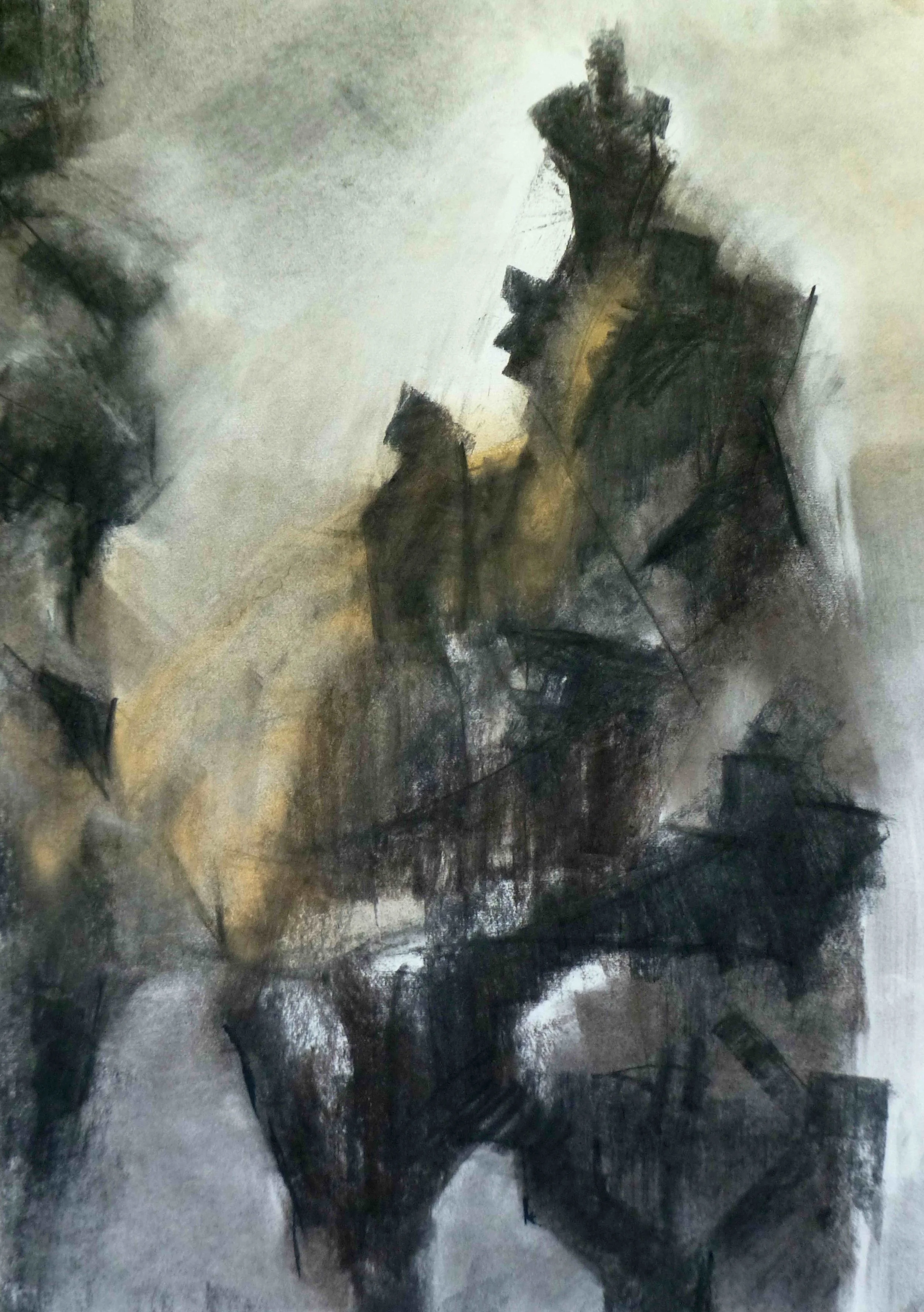 Killin Stack Charcoal and pastel 2017 50x70 cms