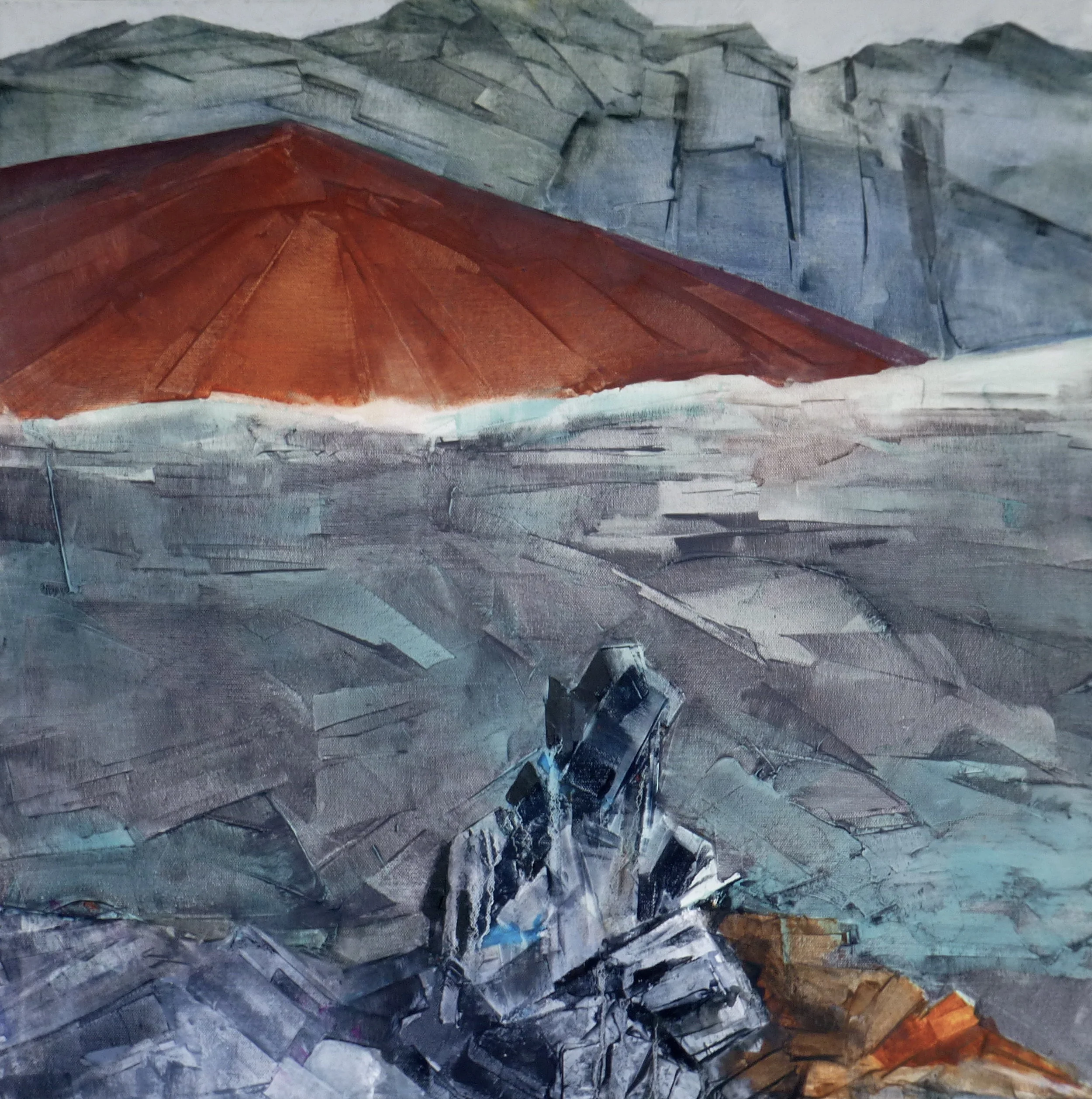 Snaefellsnes Peninsular, Iceland.  Oil 2019 70x70 cms